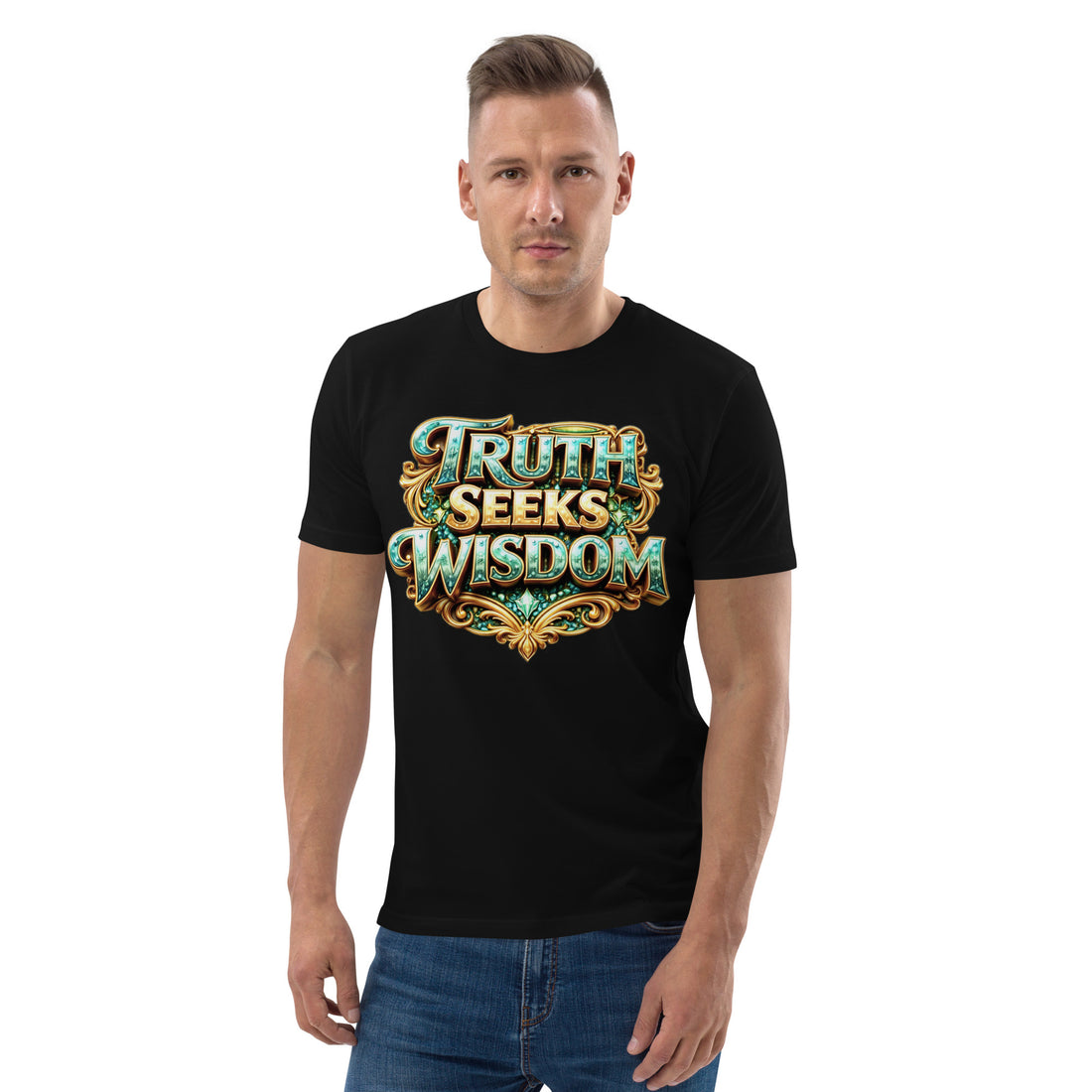 Unisex organic cotton t-shirt - Truth Seeks Wisdom Organic Tee – Unisex Philosophy Cotton T-Shirt by printfluence.net