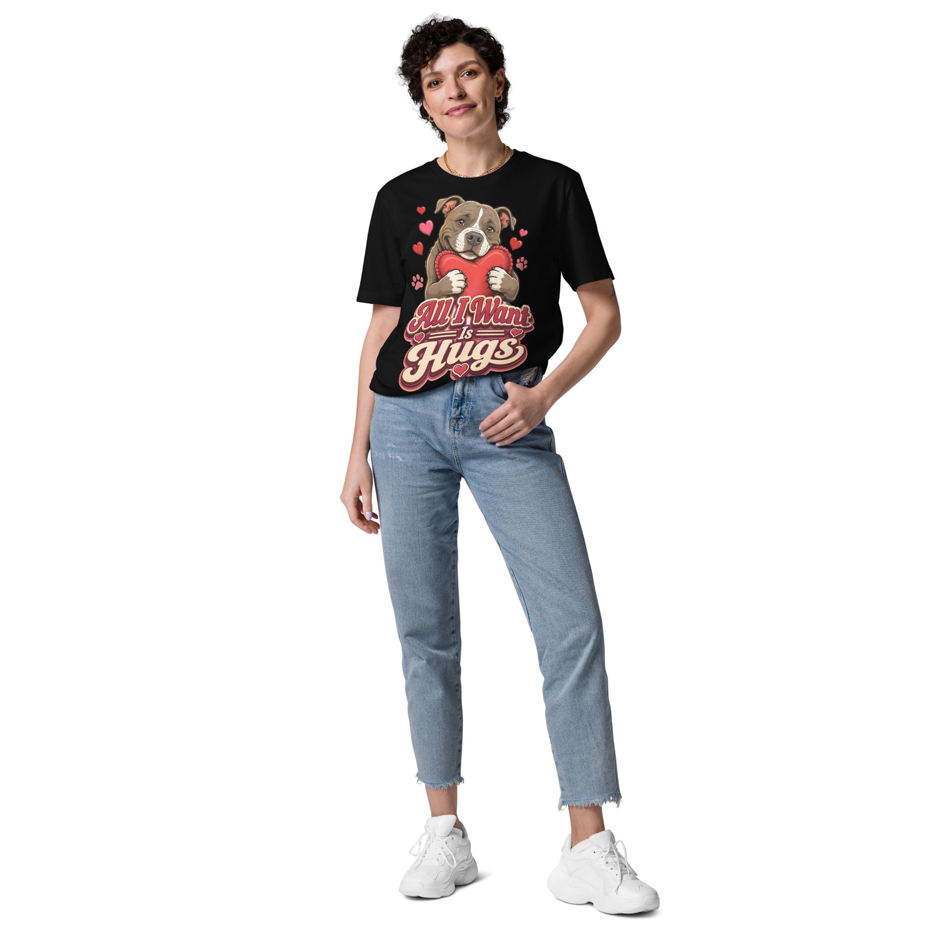 All I Want Is Hugs Pitbull Lovers Organic Tee by printfluence.net