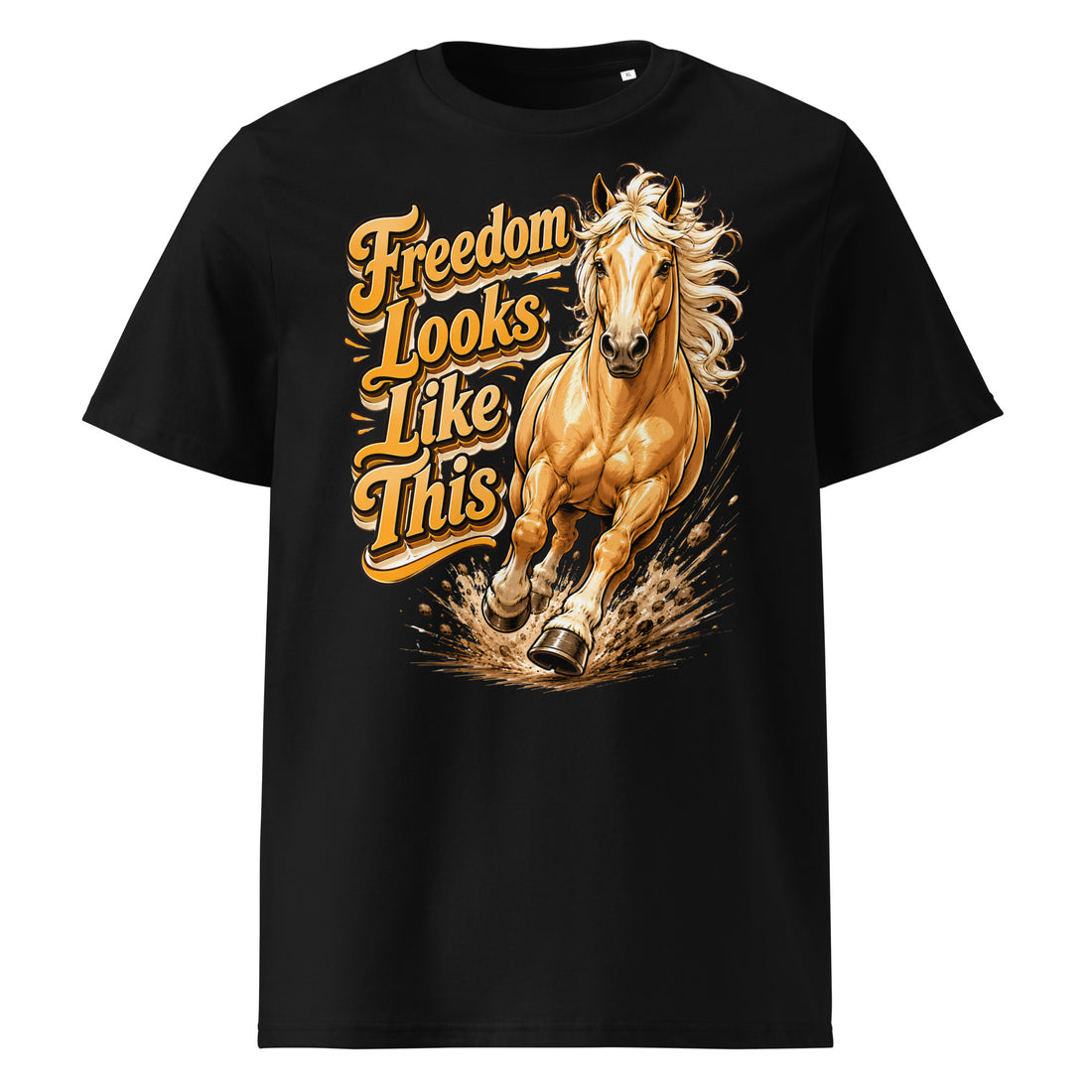 Horse Lovers: Freedom Palomino - Organic Cotton Tee by printfluence.net