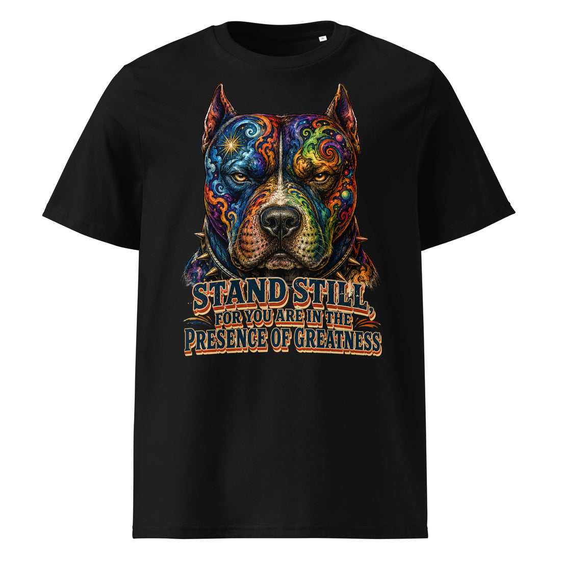 Presence of Greatness Pitbull Organic Tee | Premium Gift for Pitbull Lovers T-15 by printfluence.net