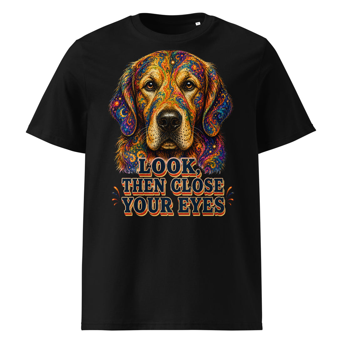 Starry Golden Retriever Lovers Tee - Look Then Close Your Eyes T-15 by printfluence.net