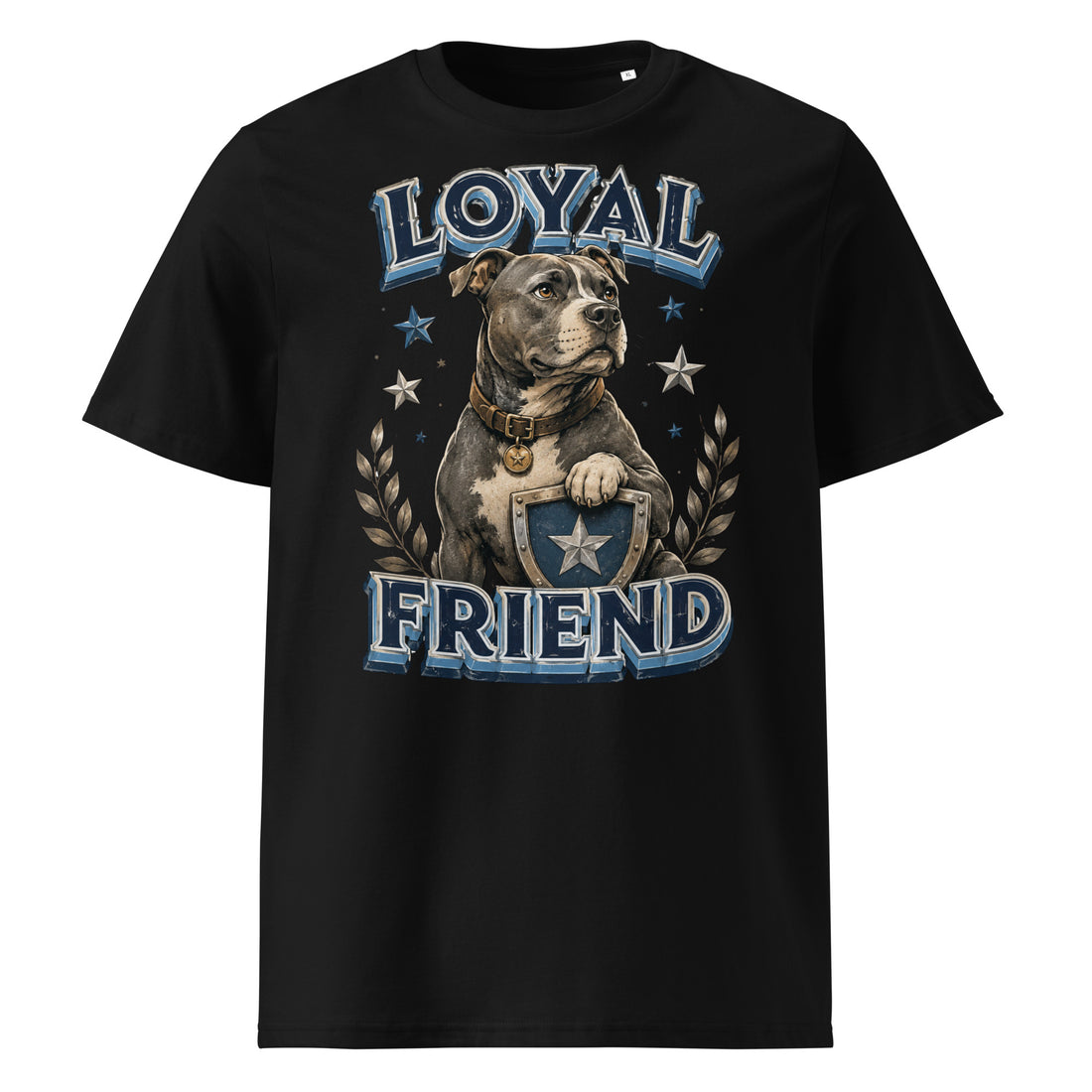 Pitbull Lovers | Unisex Organic Cotton T-Shirt - Loyal Friend by printfluence.net