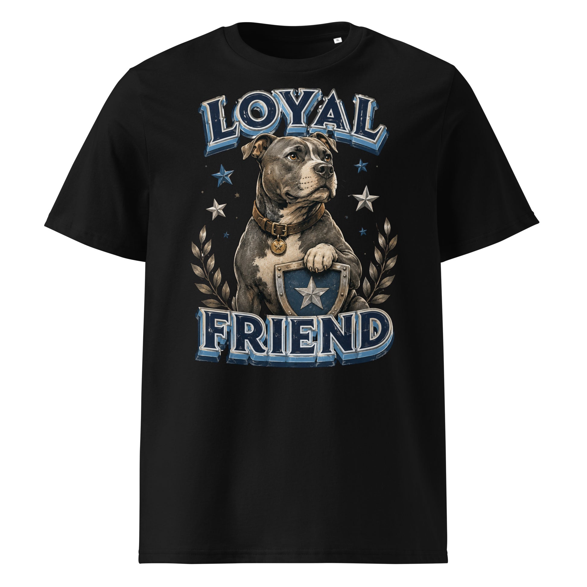 Pitbull Lovers | Unisex Organic Cotton T-Shirt - Loyal Friend by printfluence.net