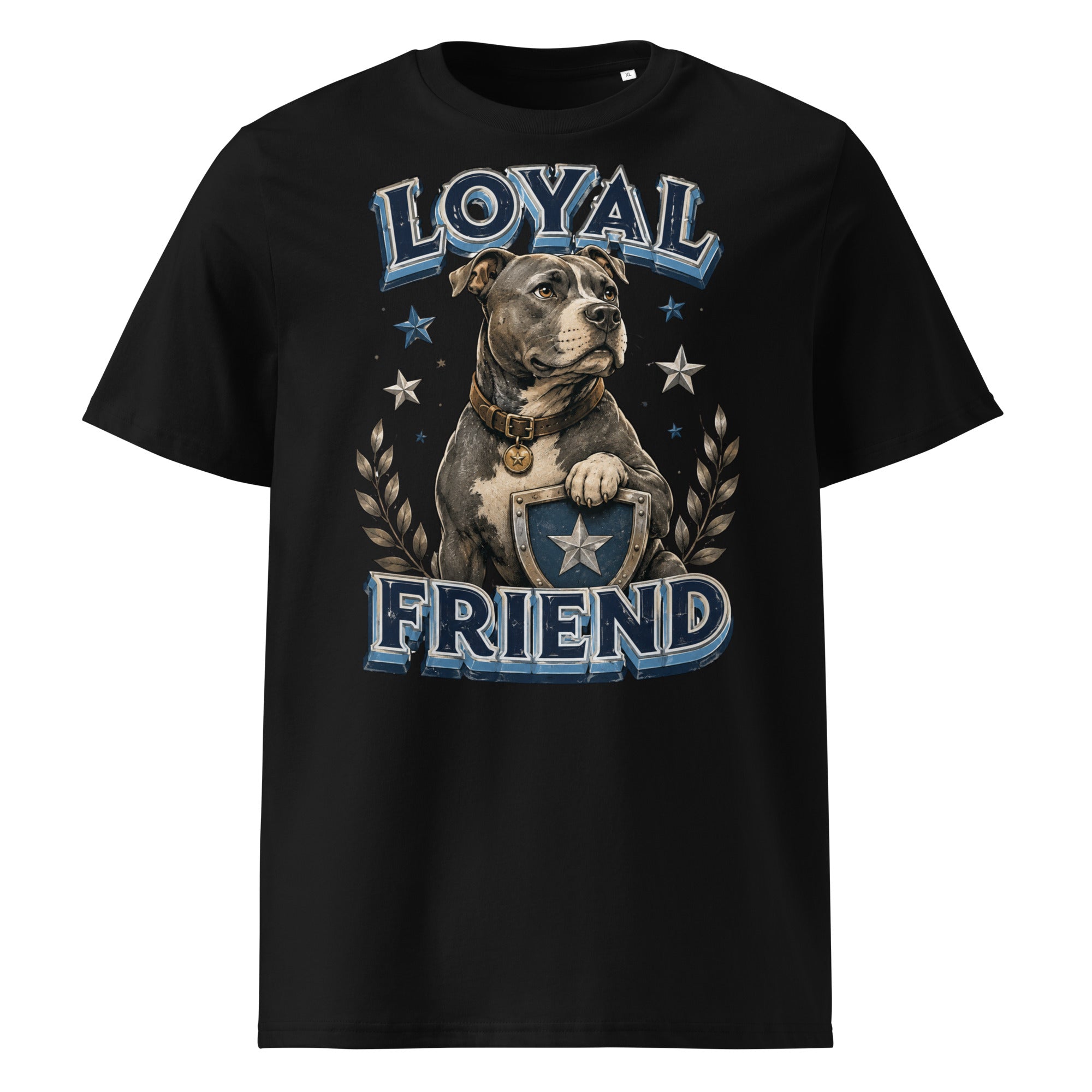 Pitbull Lovers | Unisex Organic Cotton T-Shirt - Loyal Friend by printfluence.net