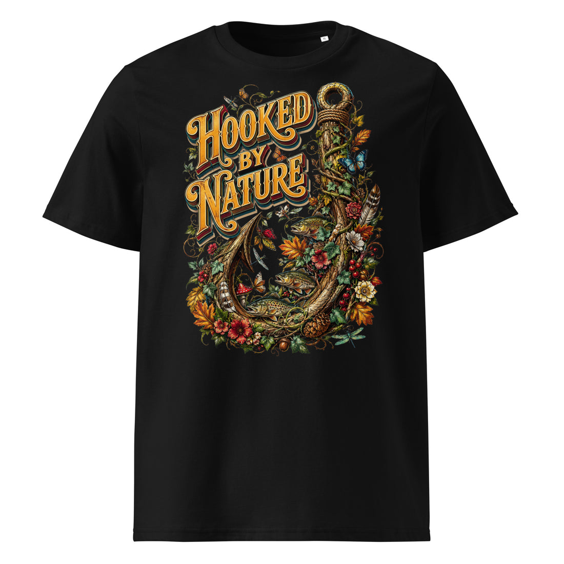 Fishing Lovers | Unisex Organic Cotton Creator 2.0 T-Shirt — Hooked By Nature by printfluence