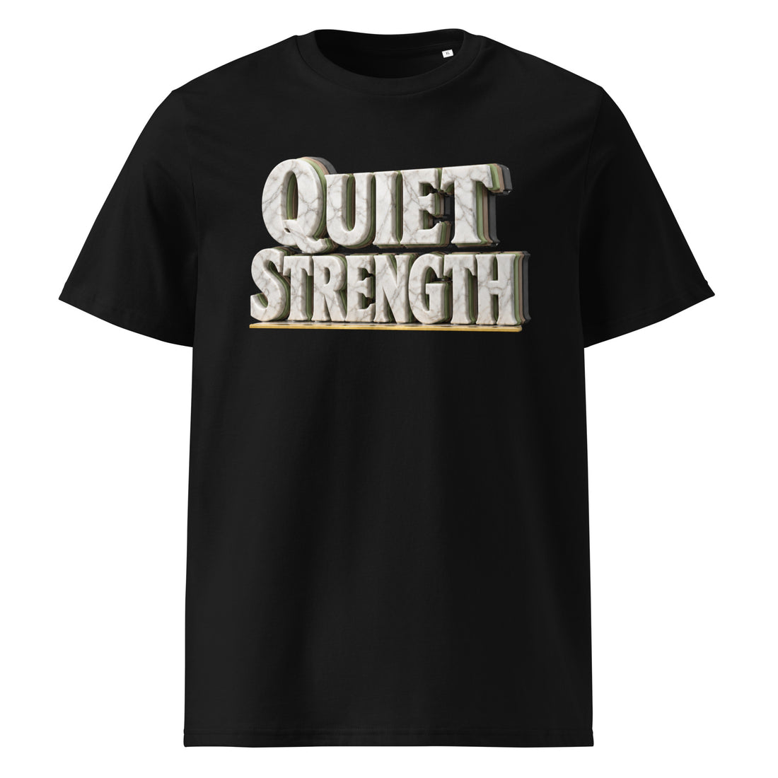 Inspirational Quotes Lovers | Unisex Organic Cotton Creator 2.0 T-Shirt — QUIET STRENGTH by printfluence