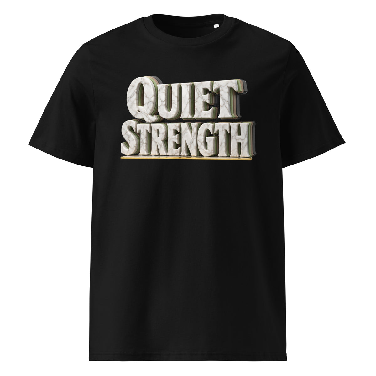 Inspirational Quotes Lovers | Unisex Organic Cotton Creator 2.0 T-Shirt — QUIET STRENGTH by printfluence