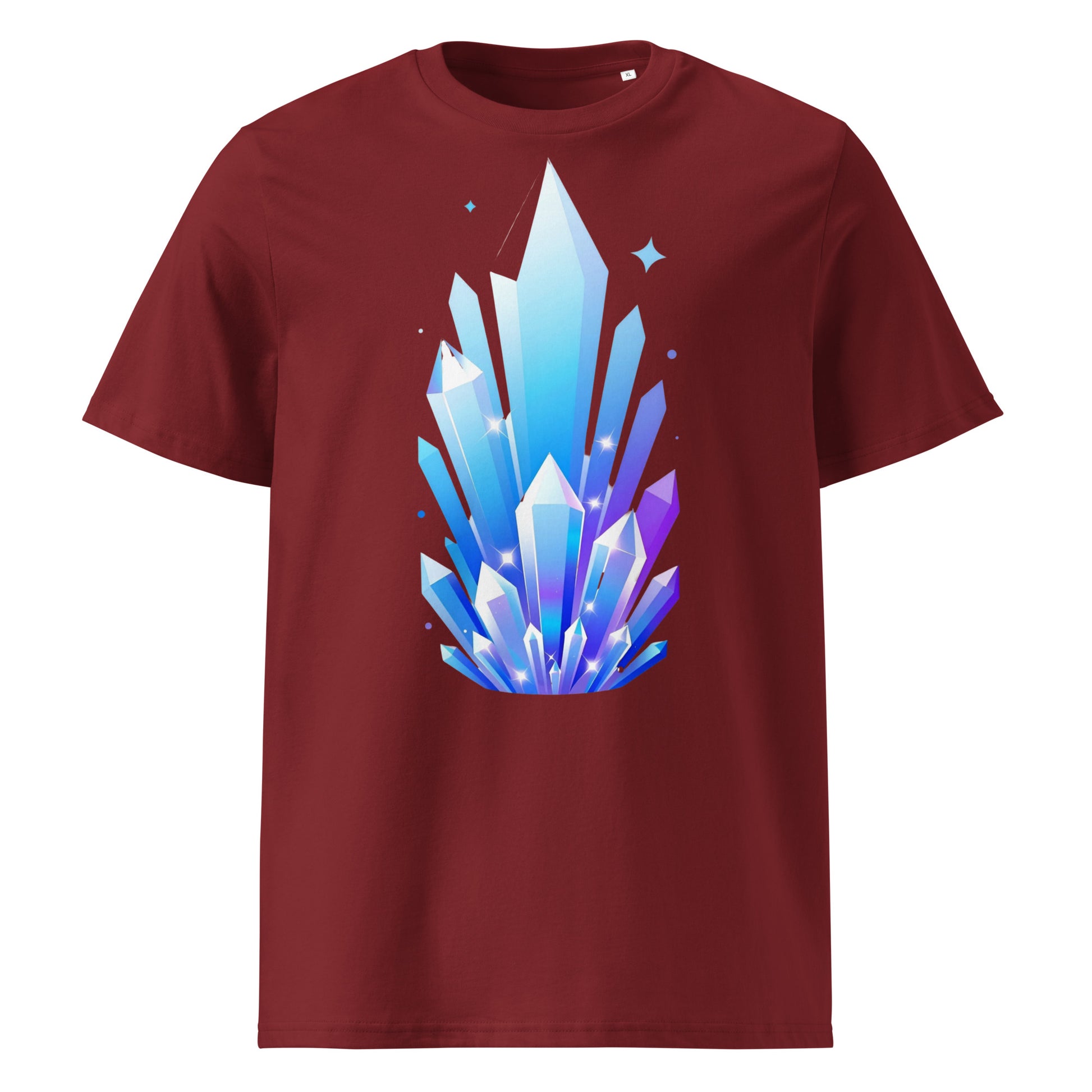 Unisex organic cotton t-shirt - Crystal Pillars Unisex Organic T-Shirt – Shiny Rising Crystals Graphic Tee by printfluence.net