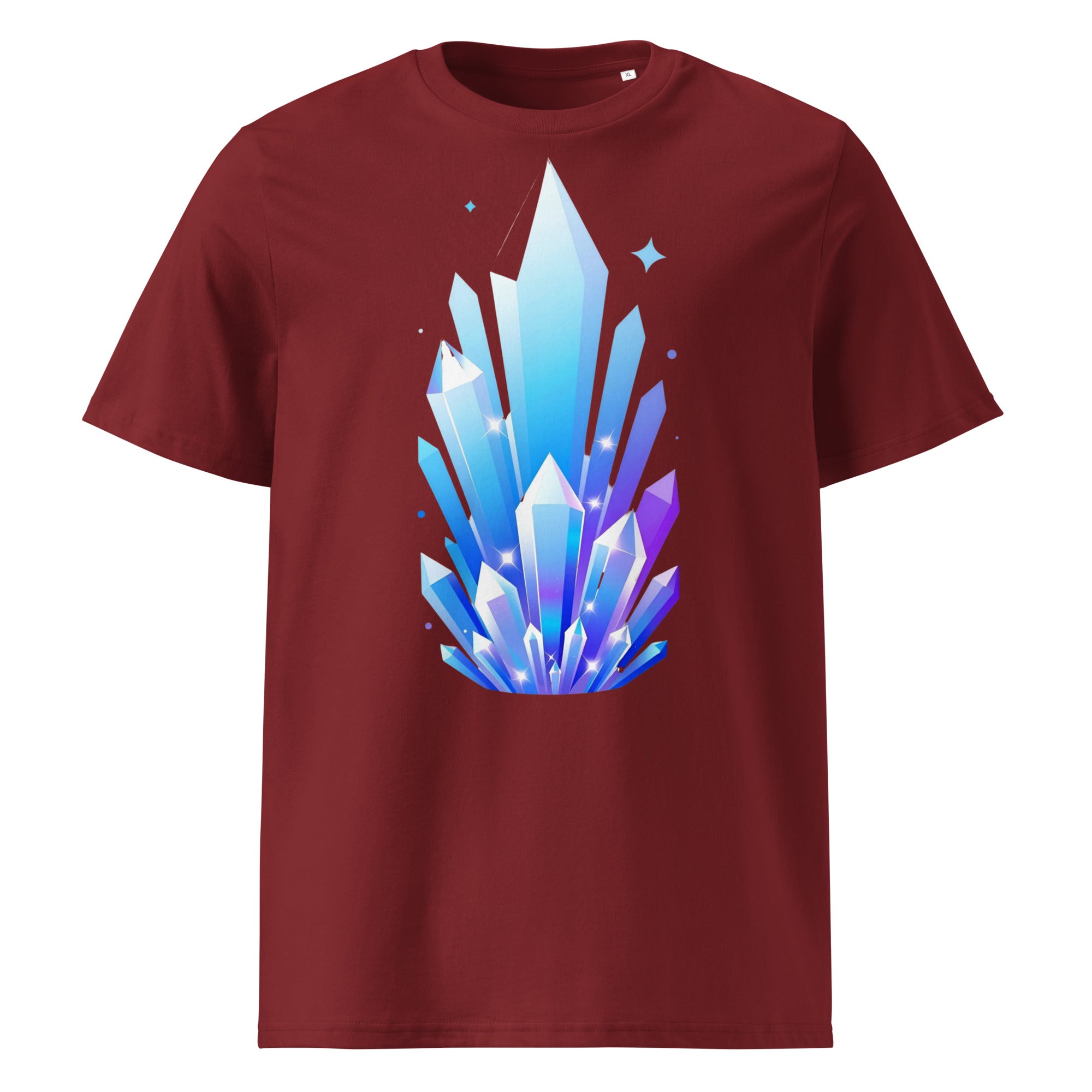 Unisex organic cotton t-shirt - Crystal Pillars Unisex Organic T-Shirt – Shiny Rising Crystals Graphic Tee by printfluence.net