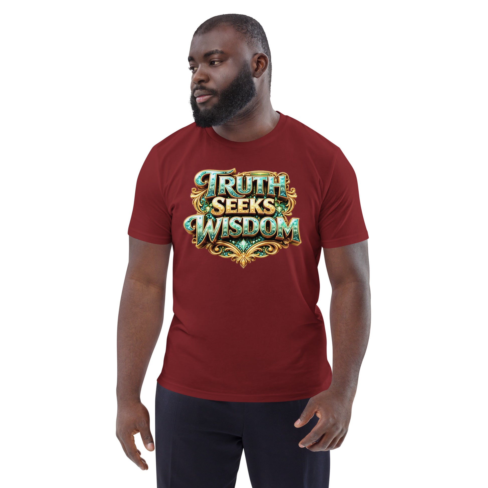 Unisex organic cotton t-shirt - Truth Seeks Wisdom Organic Tee – Unisex Philosophy Cotton T-Shirt by printfluence.net