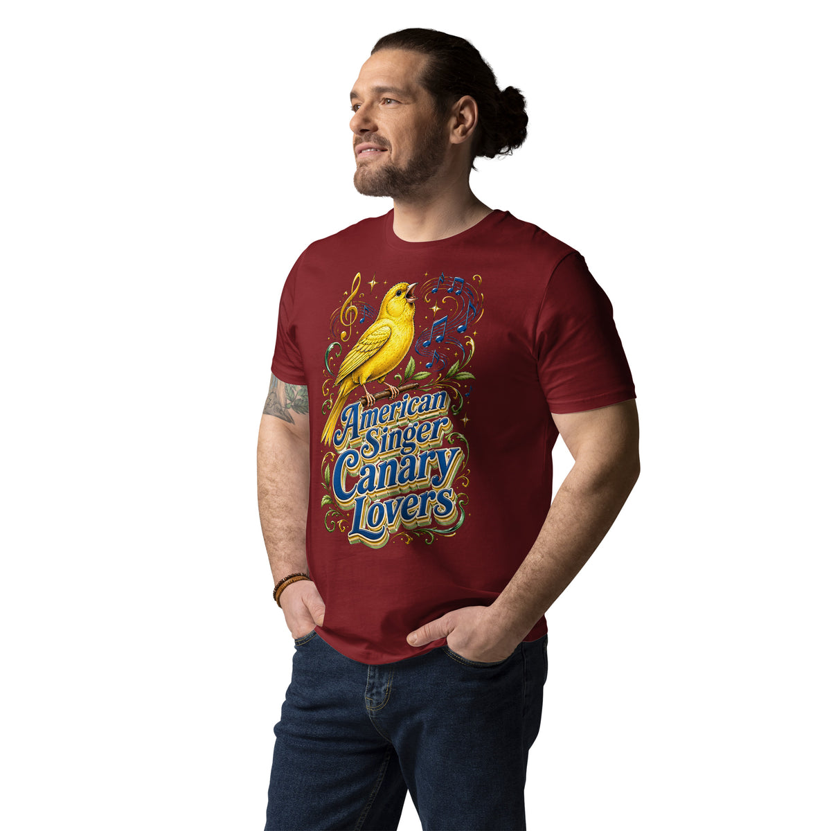 American Singer Canary Lovers T-Shirt | Premium Organic Tee by printfluence.net