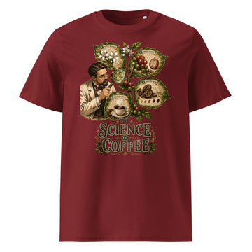 Coffee Lovers Unisex Organic Cotton T-shirt The Science of Coffee – Educational Botanical Graphic Tee by printfluence.net