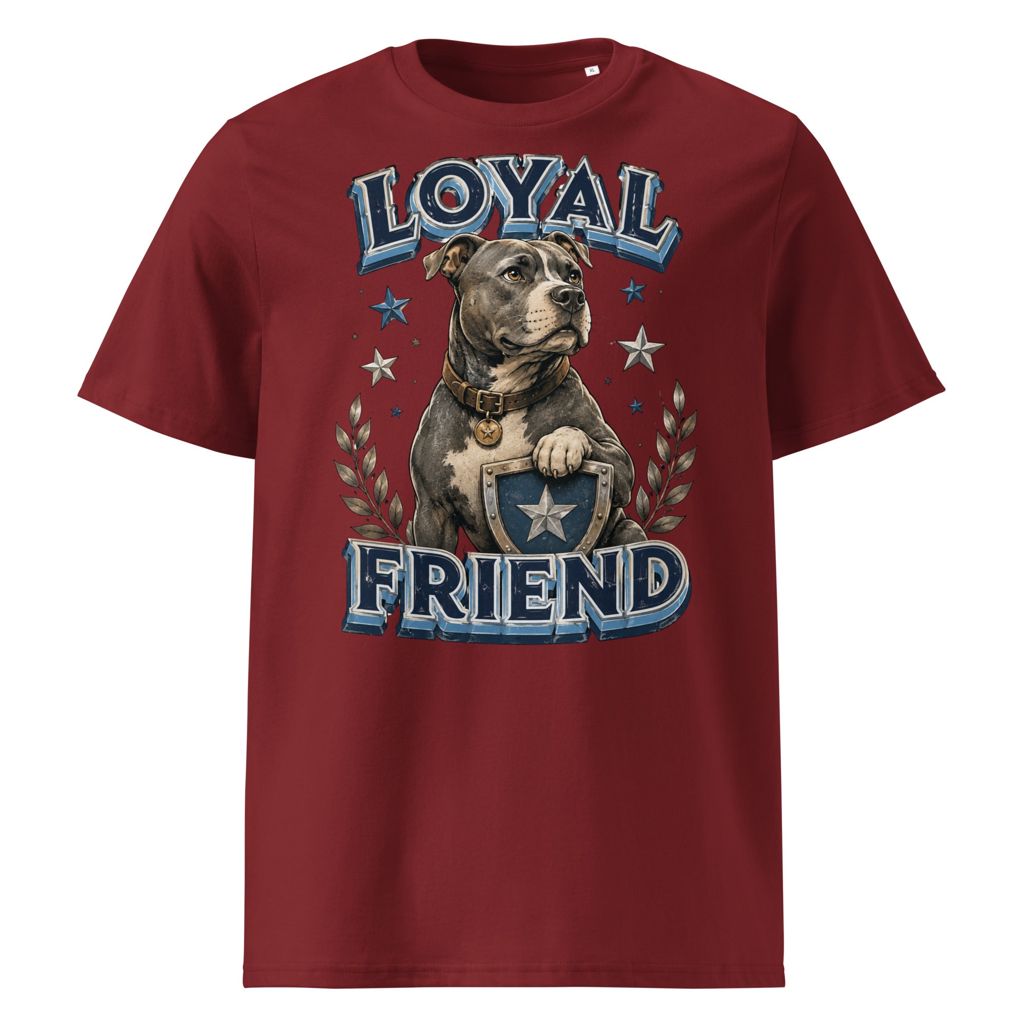 Pitbull Lovers | Unisex Organic Cotton T-Shirt - Loyal Friend by printfluence.net