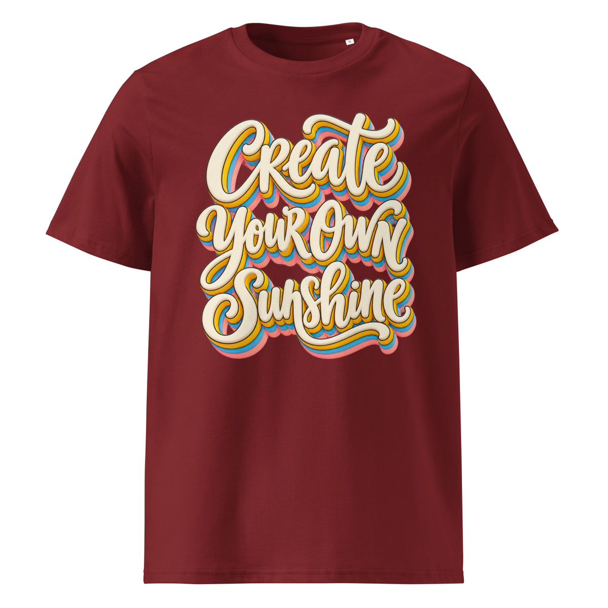 Inspirational Quotes Lovers | Unisex Organic Cotton Creator 2.0 T-Shirt — Create Your Own Sunshine by printfluence