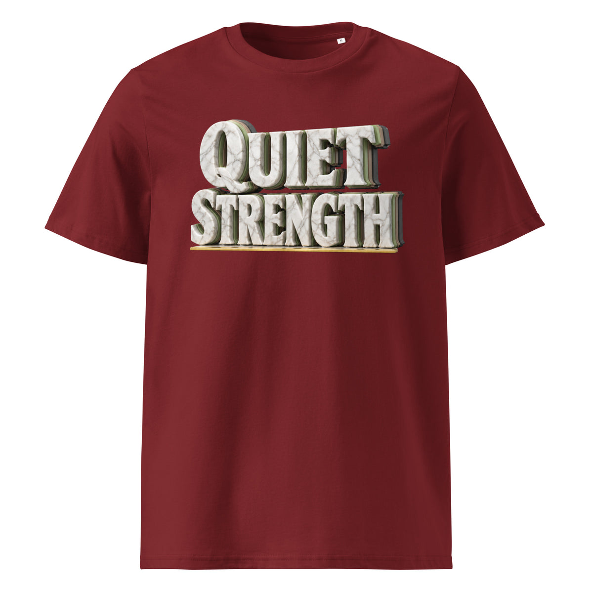 Inspirational Quotes Lovers | Unisex Organic Cotton Creator 2.0 T-Shirt — QUIET STRENGTH by printfluence