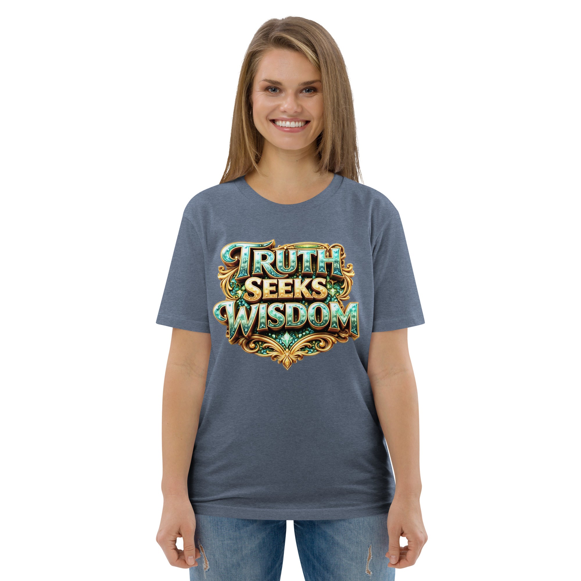 Unisex organic cotton t-shirt - Truth Seeks Wisdom Organic Tee – Unisex Philosophy Cotton T-Shirt by printfluence.net