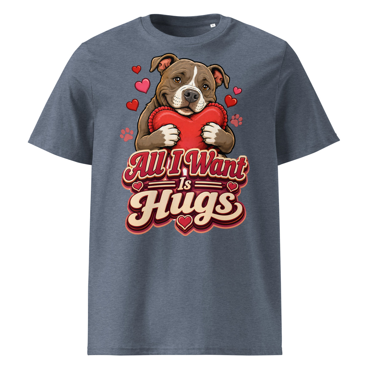 All I Want Is Hugs Pitbull Lovers Organic Tee by printfluence.net