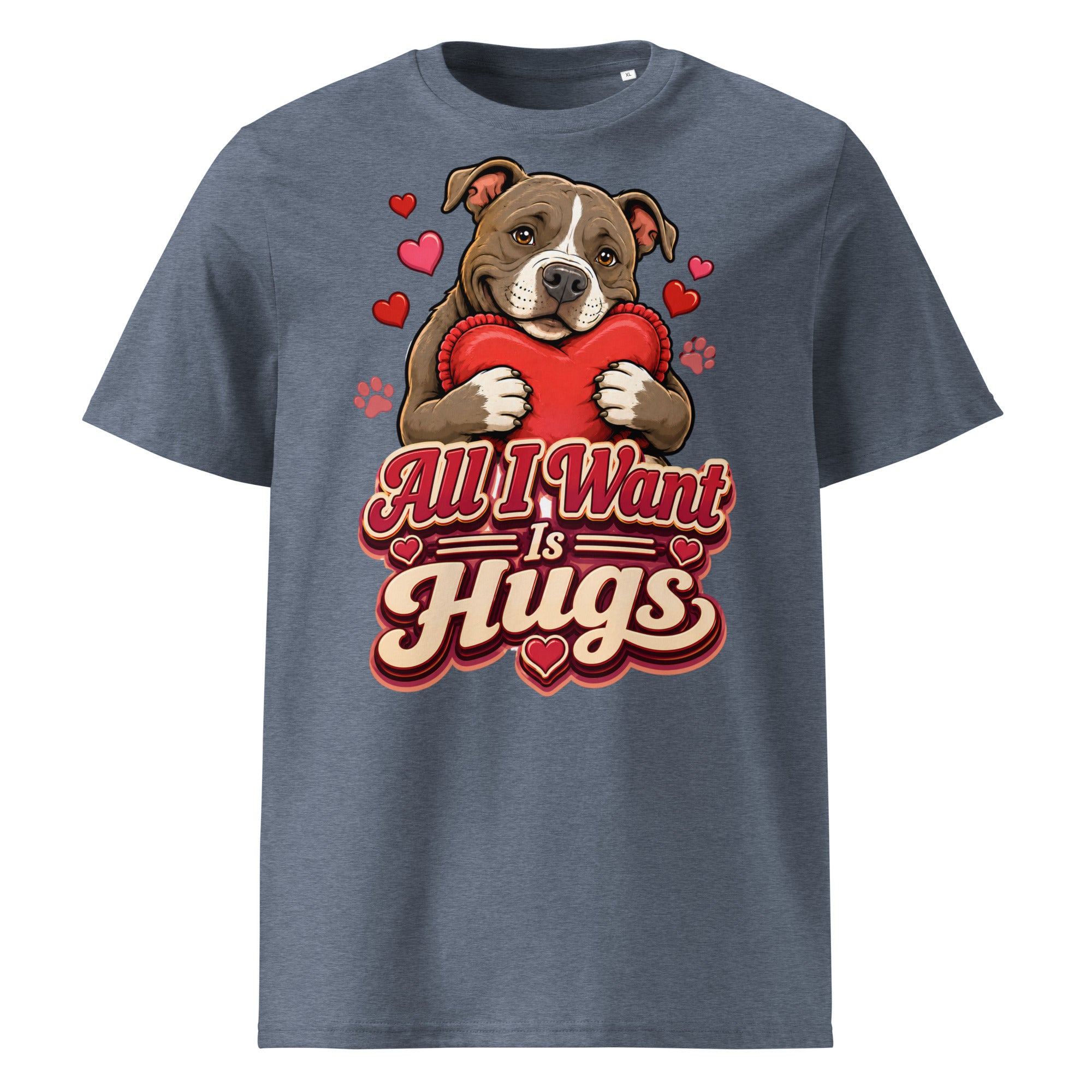 All I Want Is Hugs Pitbull Lovers Organic Tee by printfluence.net