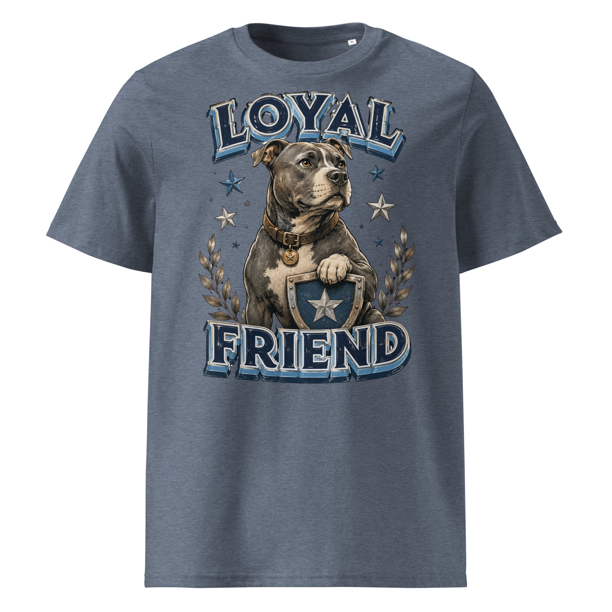 Pitbull Lovers | Unisex Organic Cotton T-Shirt - Loyal Friend by printfluence.net