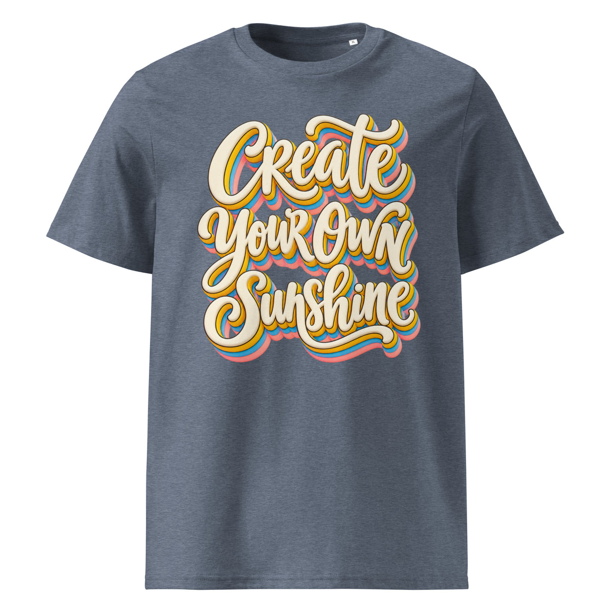 Inspirational Quotes Lovers | Unisex Organic Cotton Creator 2.0 T-Shirt — Create Your Own Sunshine by printfluence