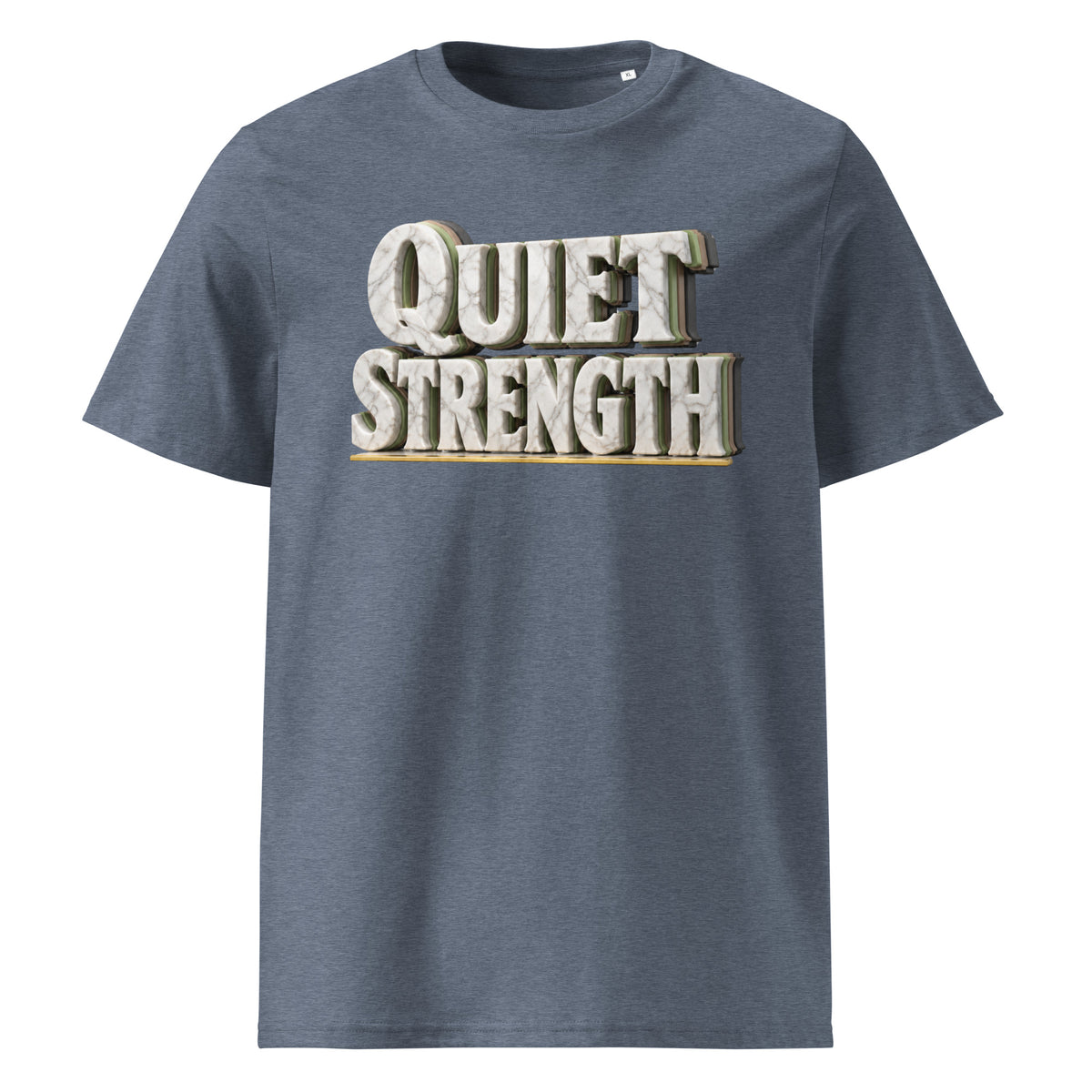 Inspirational Quotes Lovers | Unisex Organic Cotton Creator 2.0 T-Shirt — QUIET STRENGTH by printfluence