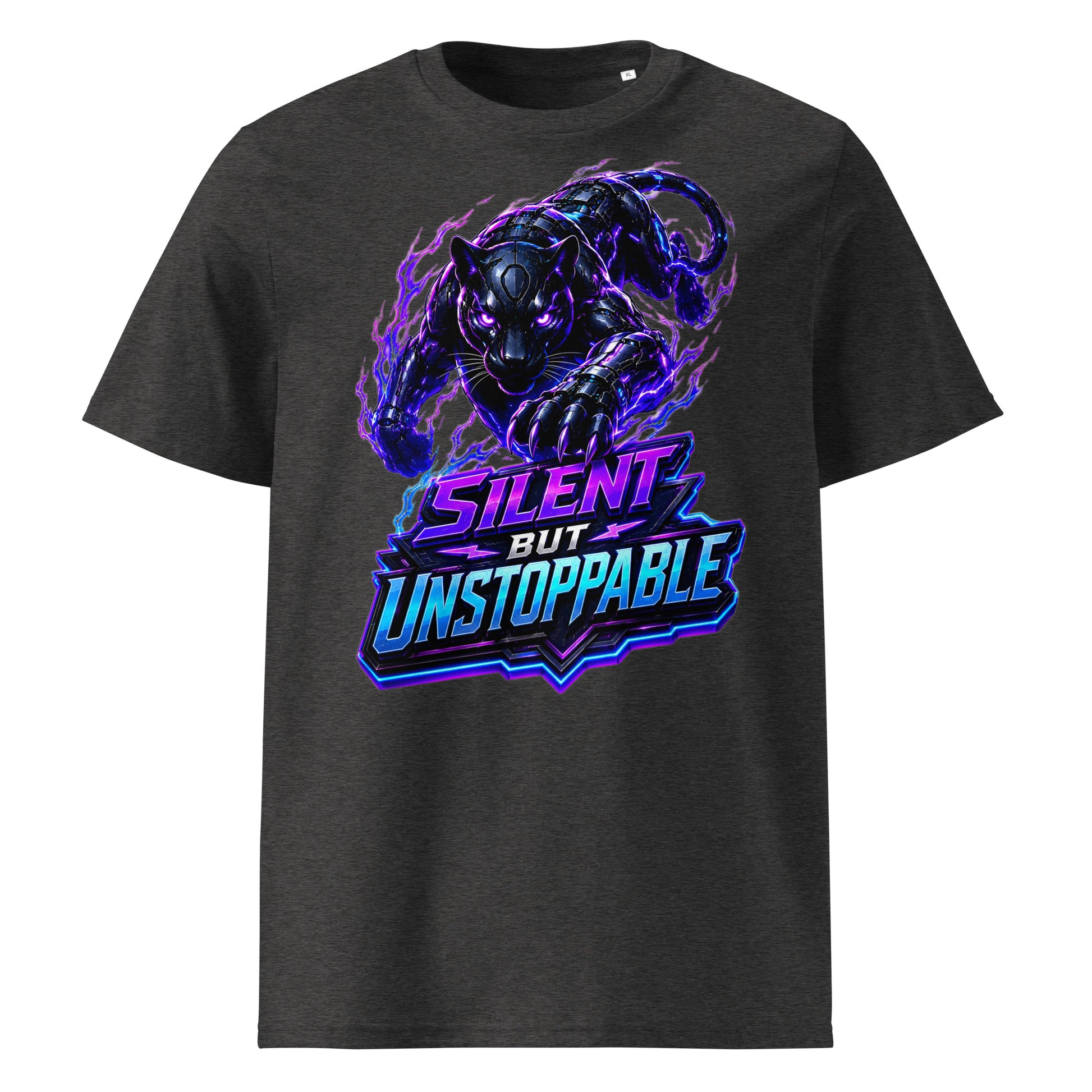 Unisex Organic Cotton Creator 2.0 T-Shirt - Elite Cyber Panther Silent But Unstoppable - Premium Techwear Futuristic Design by printfluence.net