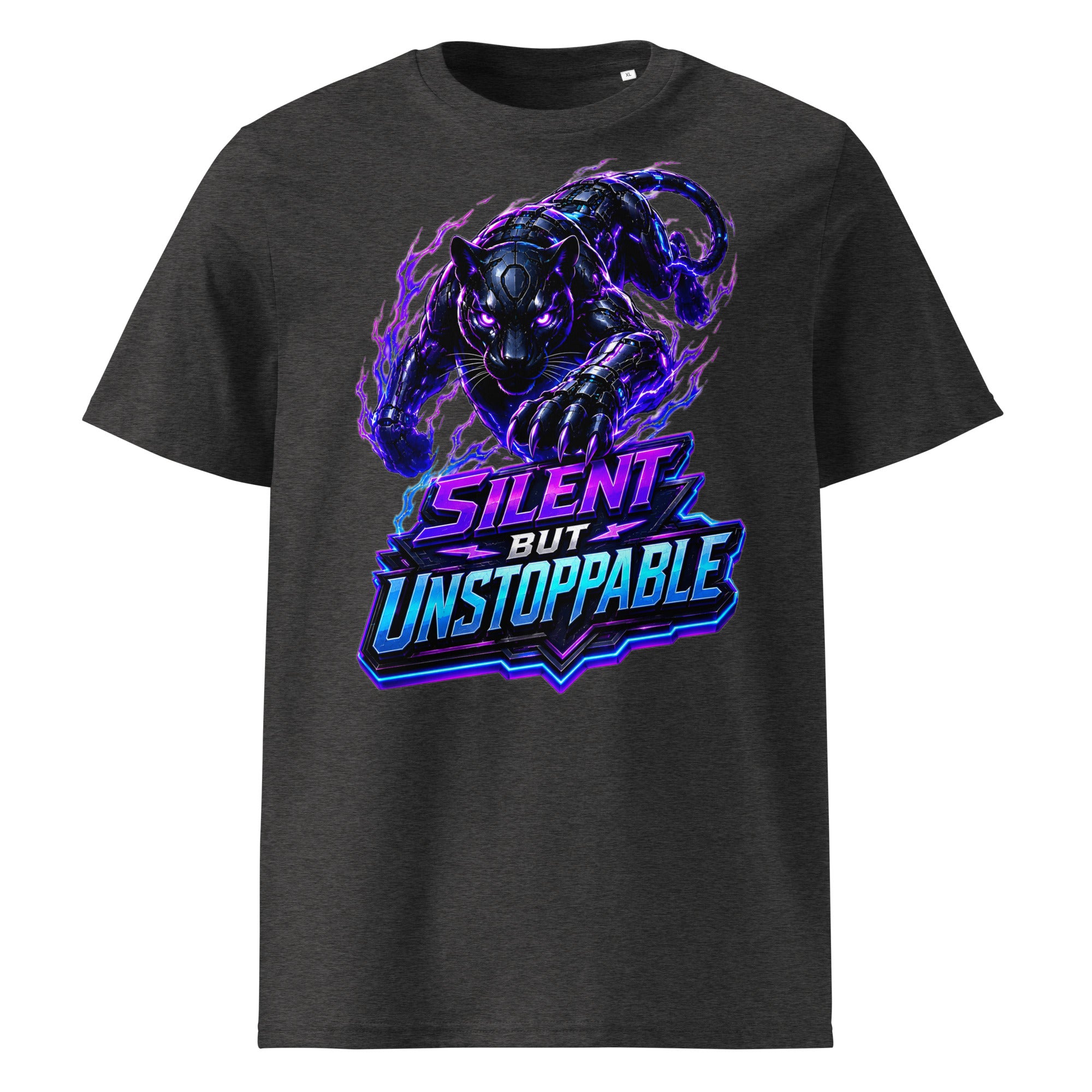 Unisex Organic Cotton Creator 2.0 T-Shirt - Elite Cyber Panther Silent But Unstoppable - Premium Techwear Futuristic Design by printfluence.net