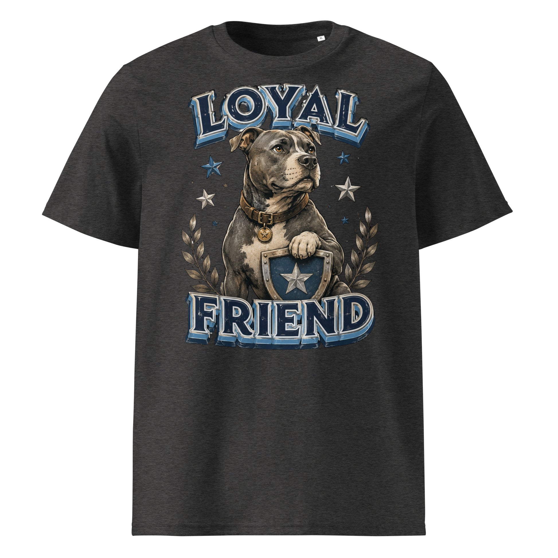 Pitbull Lovers | Unisex Organic Cotton T-Shirt - Loyal Friend by printfluence.net