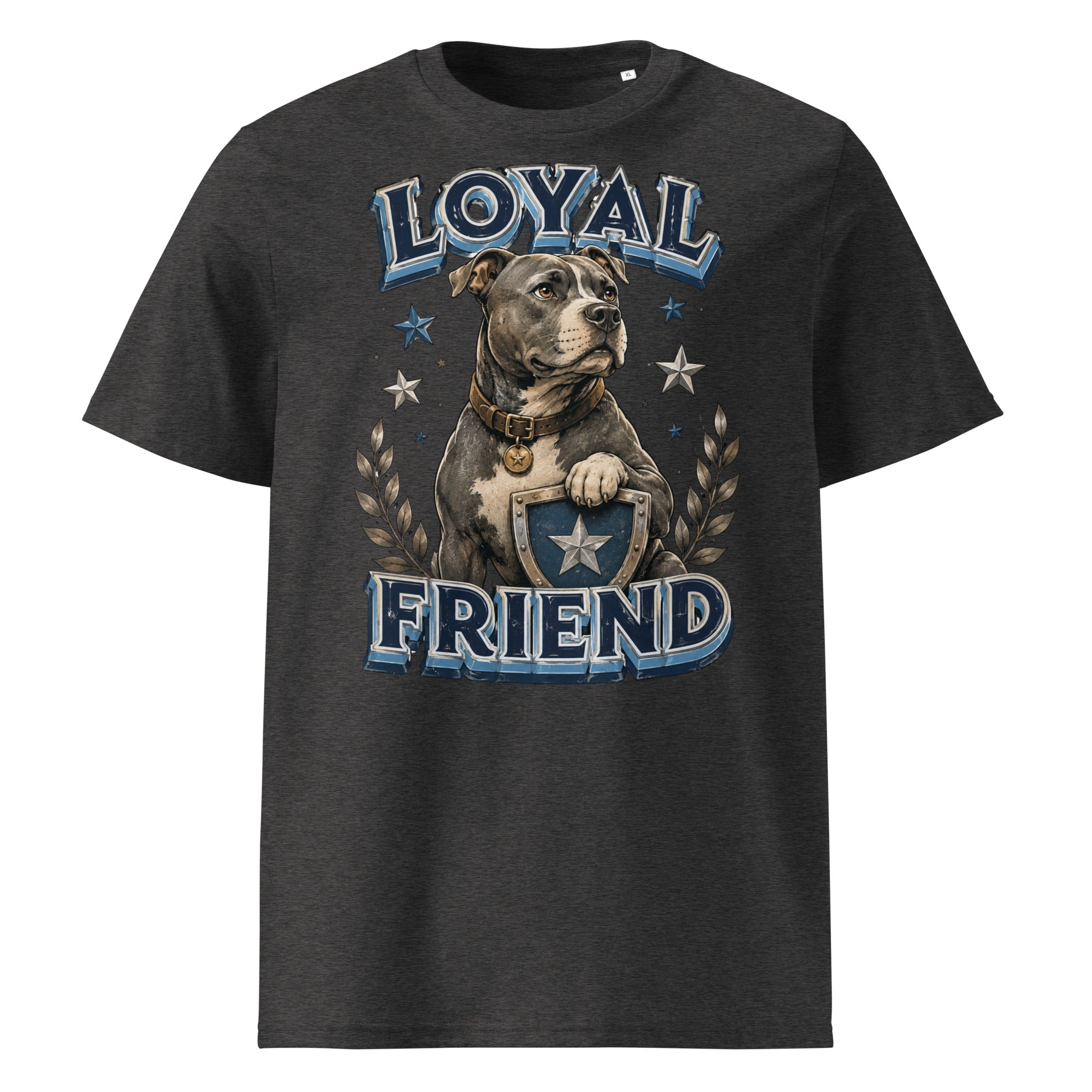 Pitbull Lovers | Unisex Organic Cotton T-Shirt - Loyal Friend by printfluence.net