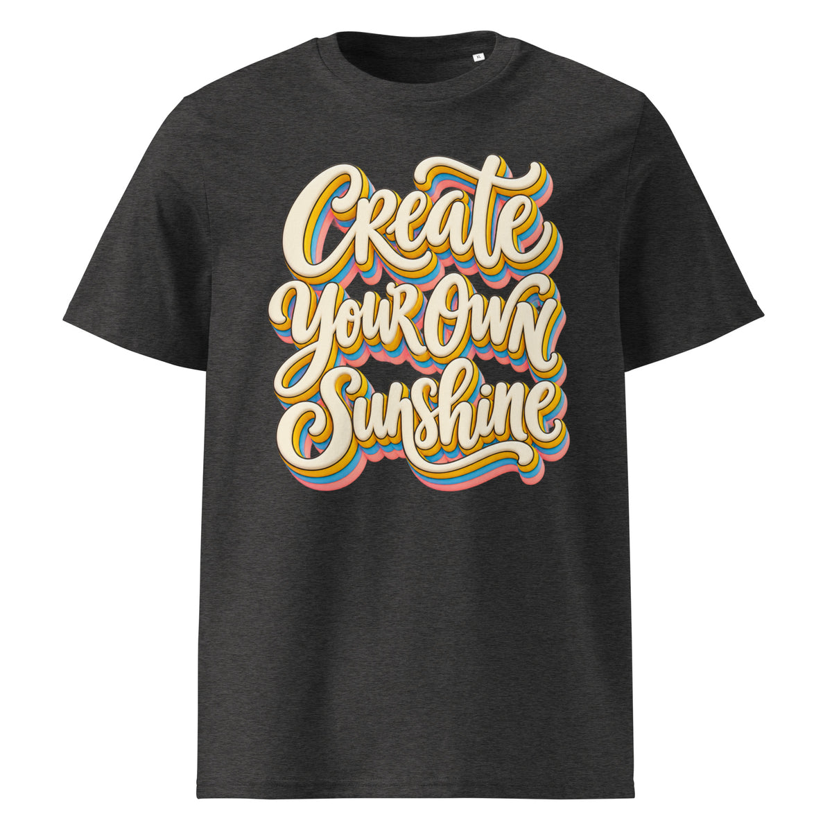 Inspirational Quotes Lovers | Unisex Organic Cotton Creator 2.0 T-Shirt — Create Your Own Sunshine by printfluence