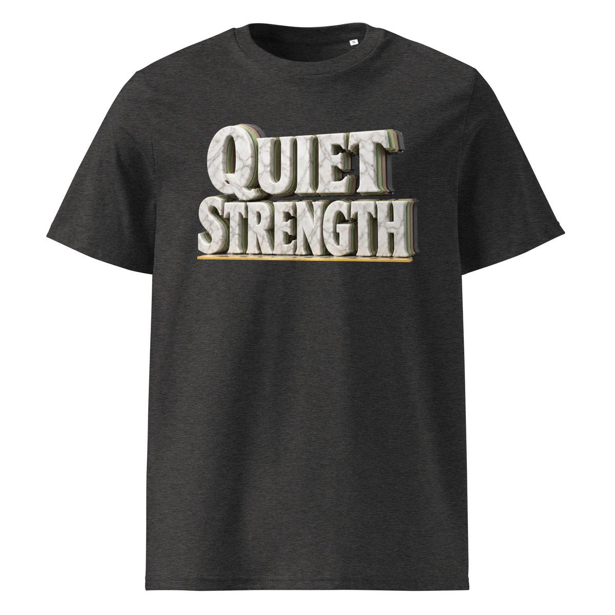 Inspirational Quotes Lovers | Unisex Organic Cotton Creator 2.0 T-Shirt — QUIET STRENGTH by printfluence