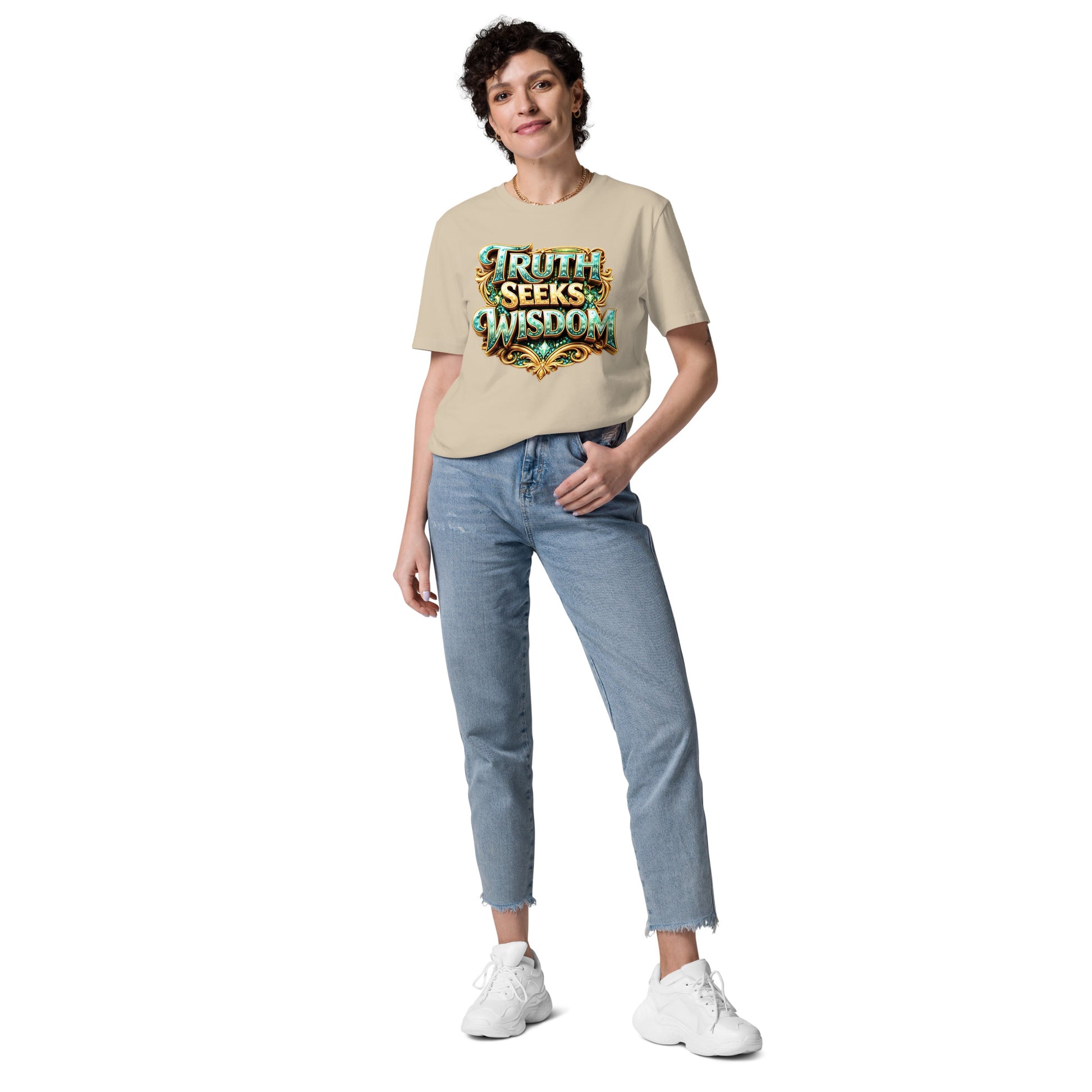 Unisex organic cotton t-shirt - Truth Seeks Wisdom Organic Tee – Unisex Philosophy Cotton T-Shirt by printfluence.net