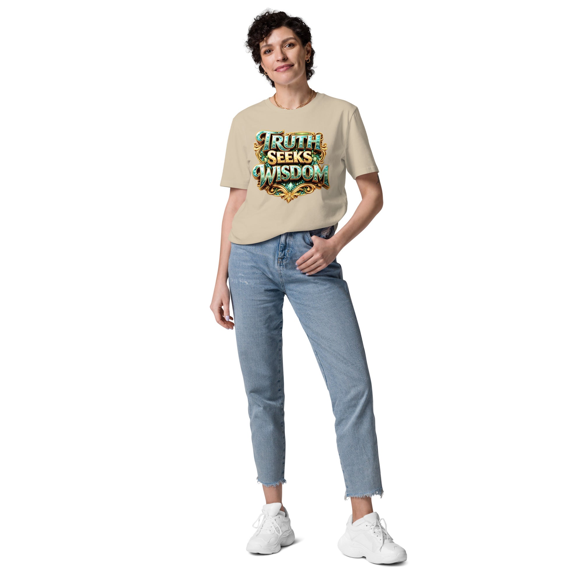 Unisex organic cotton t-shirt - Truth Seeks Wisdom Organic Tee – Unisex Philosophy Cotton T-Shirt by printfluence.net