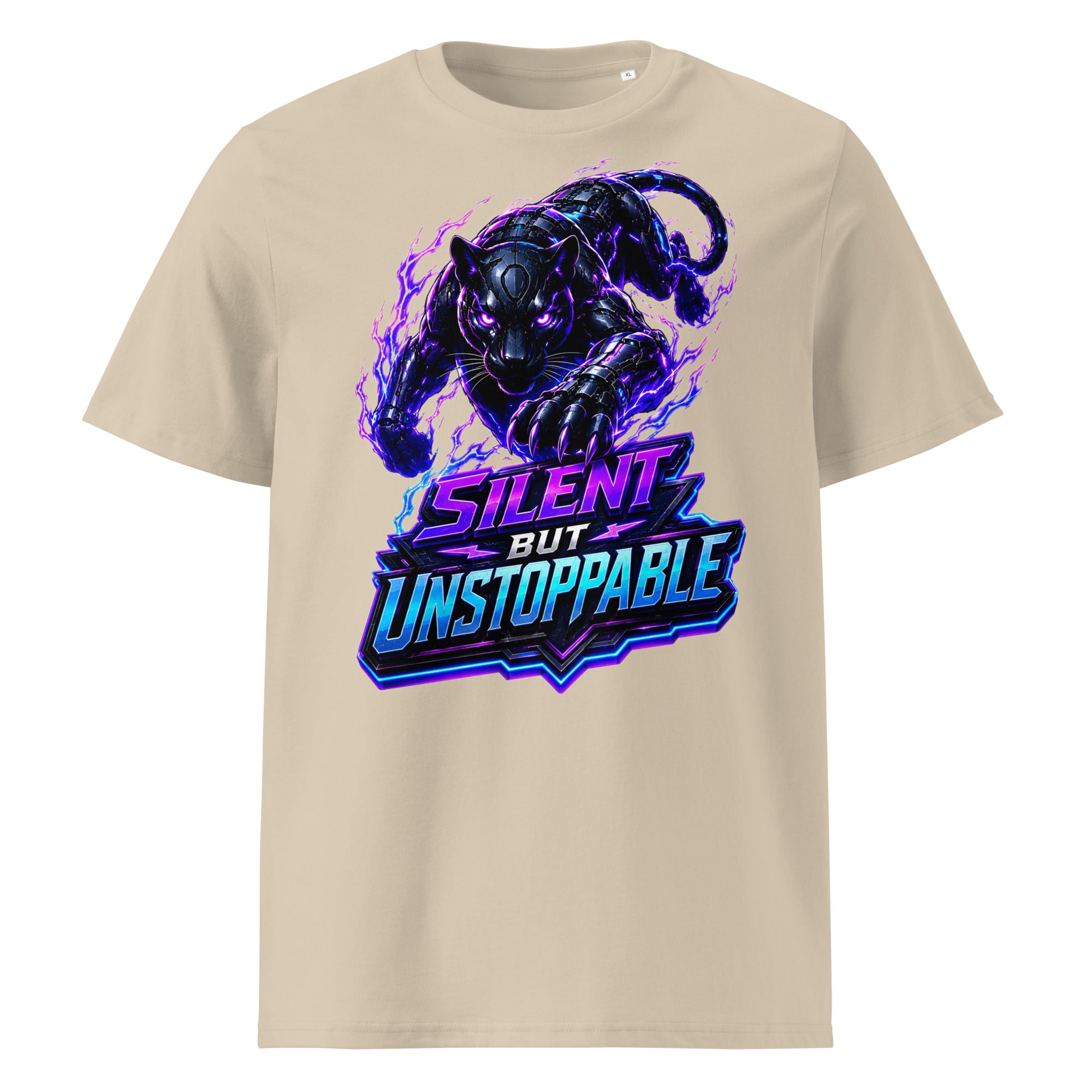 Unisex Organic Cotton Creator 2.0 T-Shirt - Elite Cyber Panther Silent But Unstoppable - Premium Techwear Futuristic Design by printfluence.net