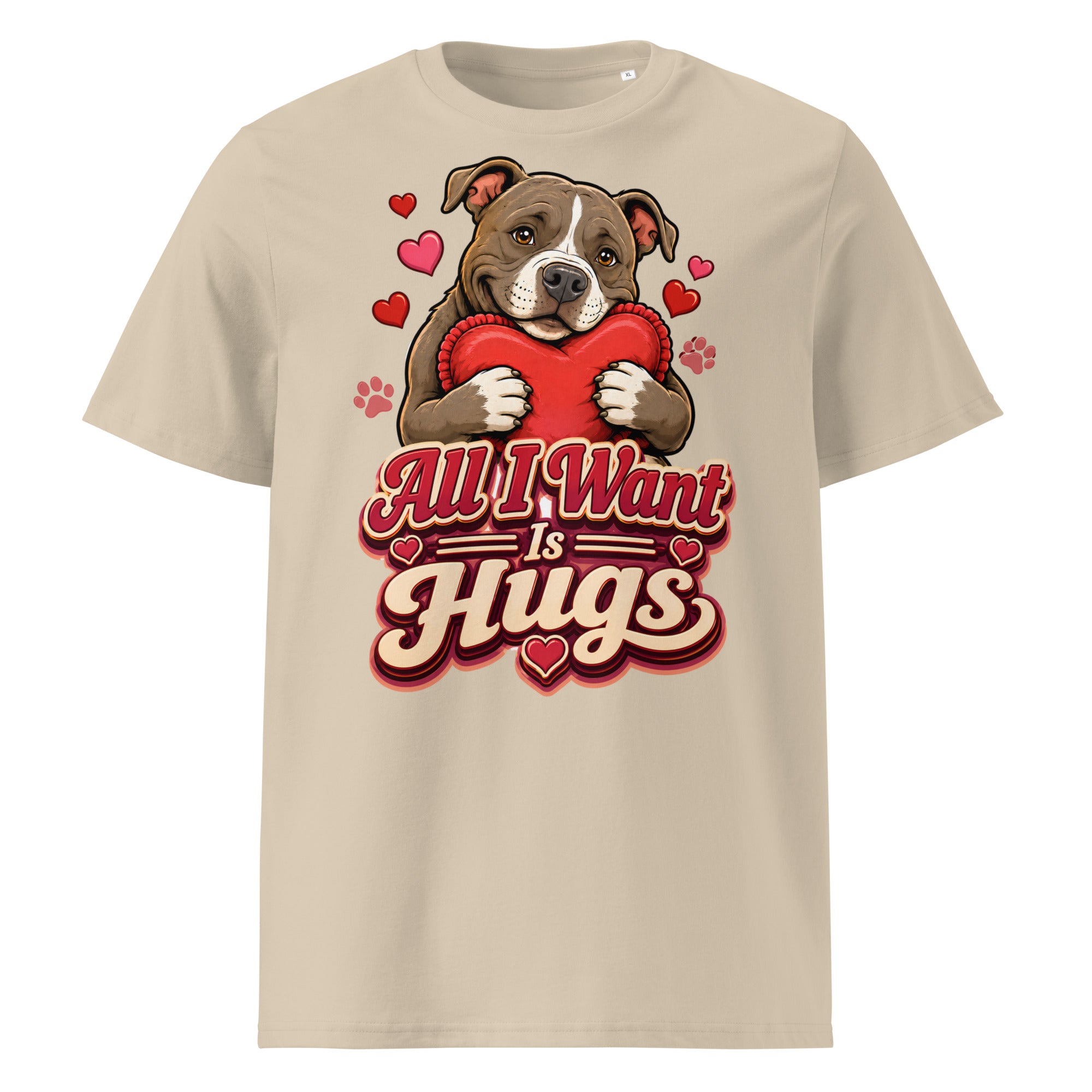 All I Want Is Hugs Pitbull Lovers Organic Tee by printfluence.net