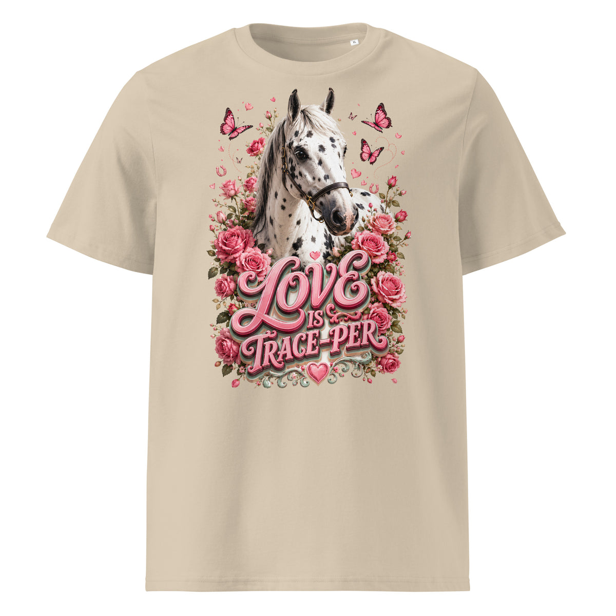 Horse Lovers: Appaloosa Floral Heart - Organic Cotton Tee by printfluence.net