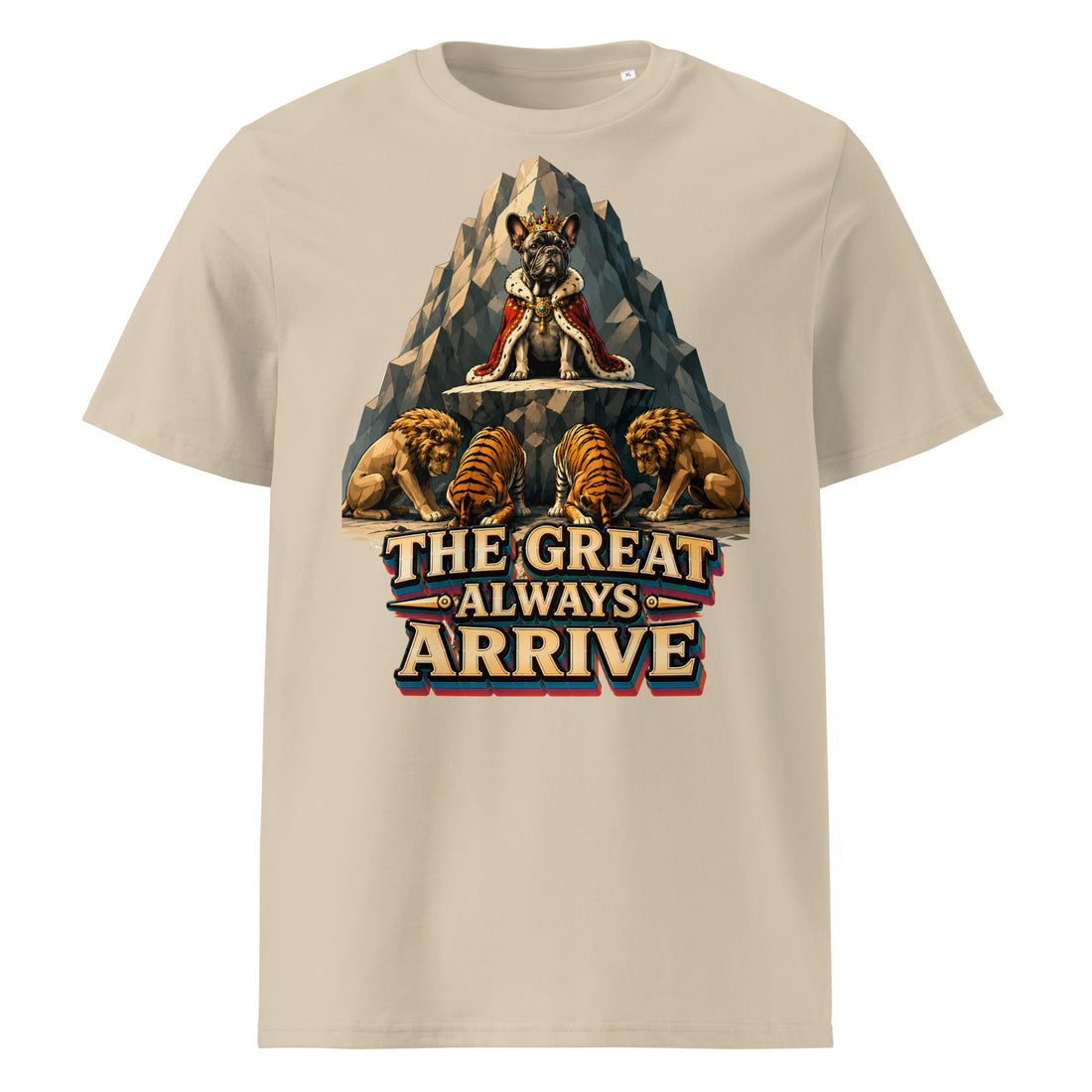 King Frenchie Organic Tee - French Bulldog Lovers Creator 2.0 T-Shirt T-15 by printfluence.net