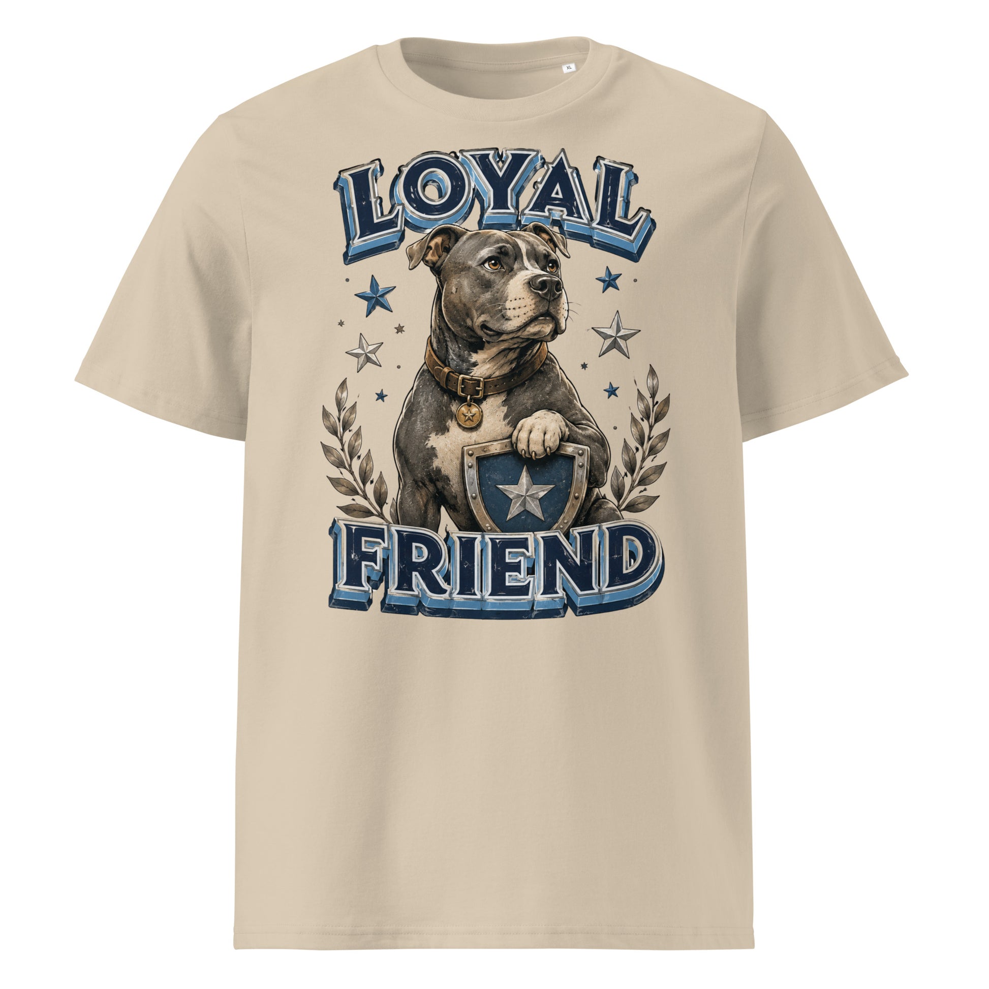 Pitbull Lovers | Unisex Organic Cotton T-Shirt - Loyal Friend by printfluence.net
