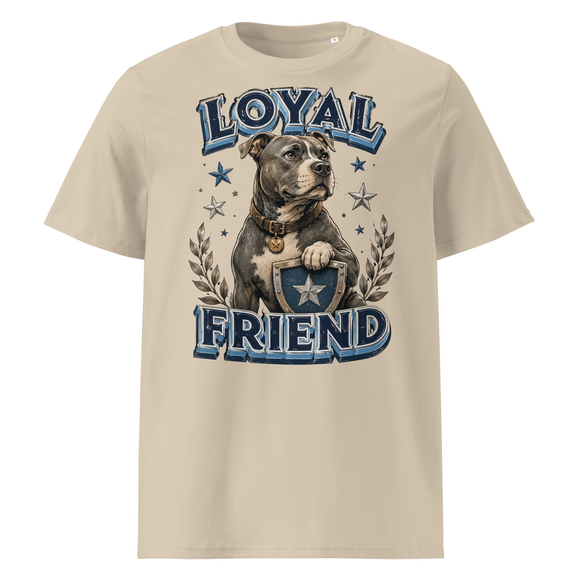 Pitbull Lovers | Unisex Organic Cotton T-Shirt - Loyal Friend by printfluence.net