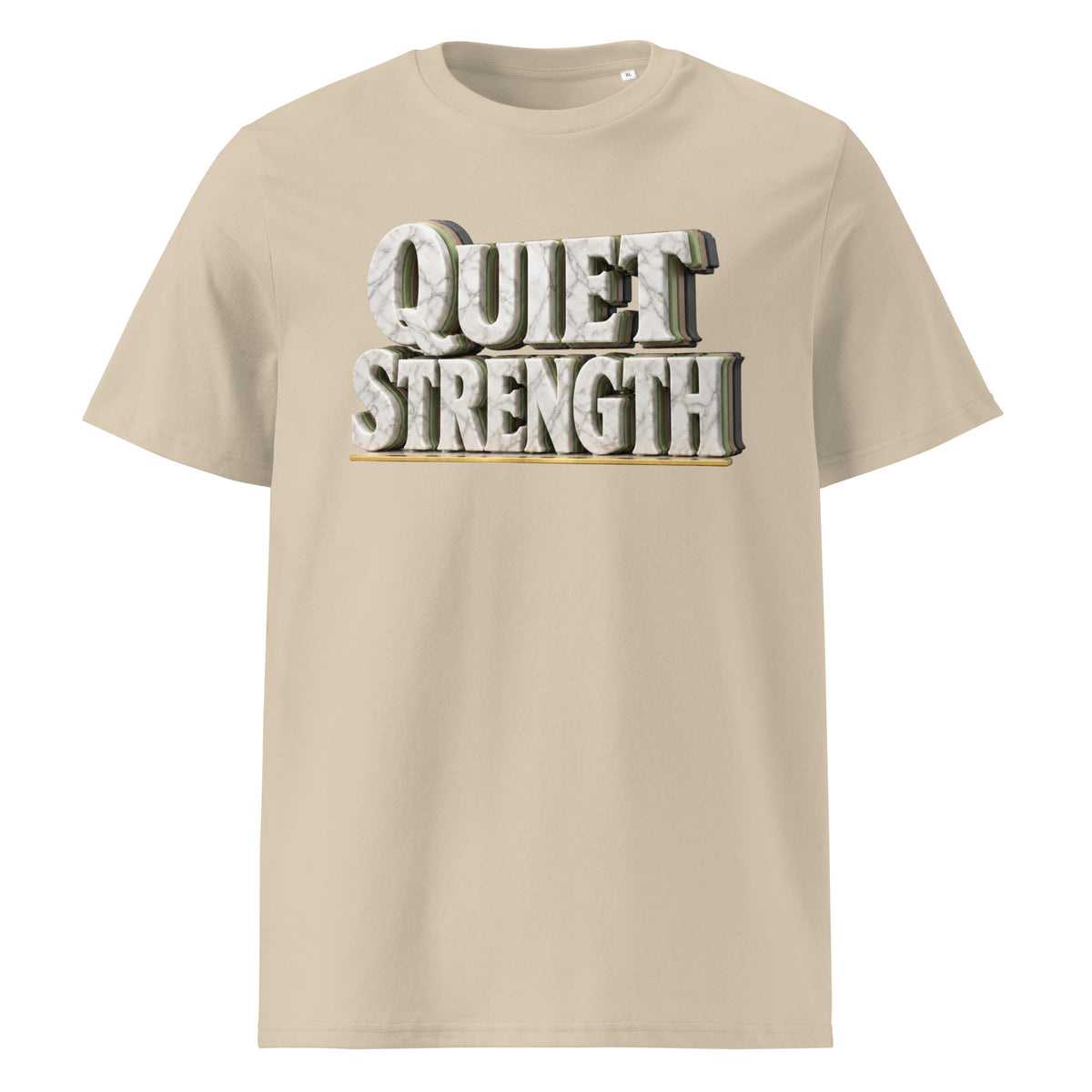Inspirational Quotes Lovers | Unisex Organic Cotton Creator 2.0 T-Shirt — QUIET STRENGTH by printfluence