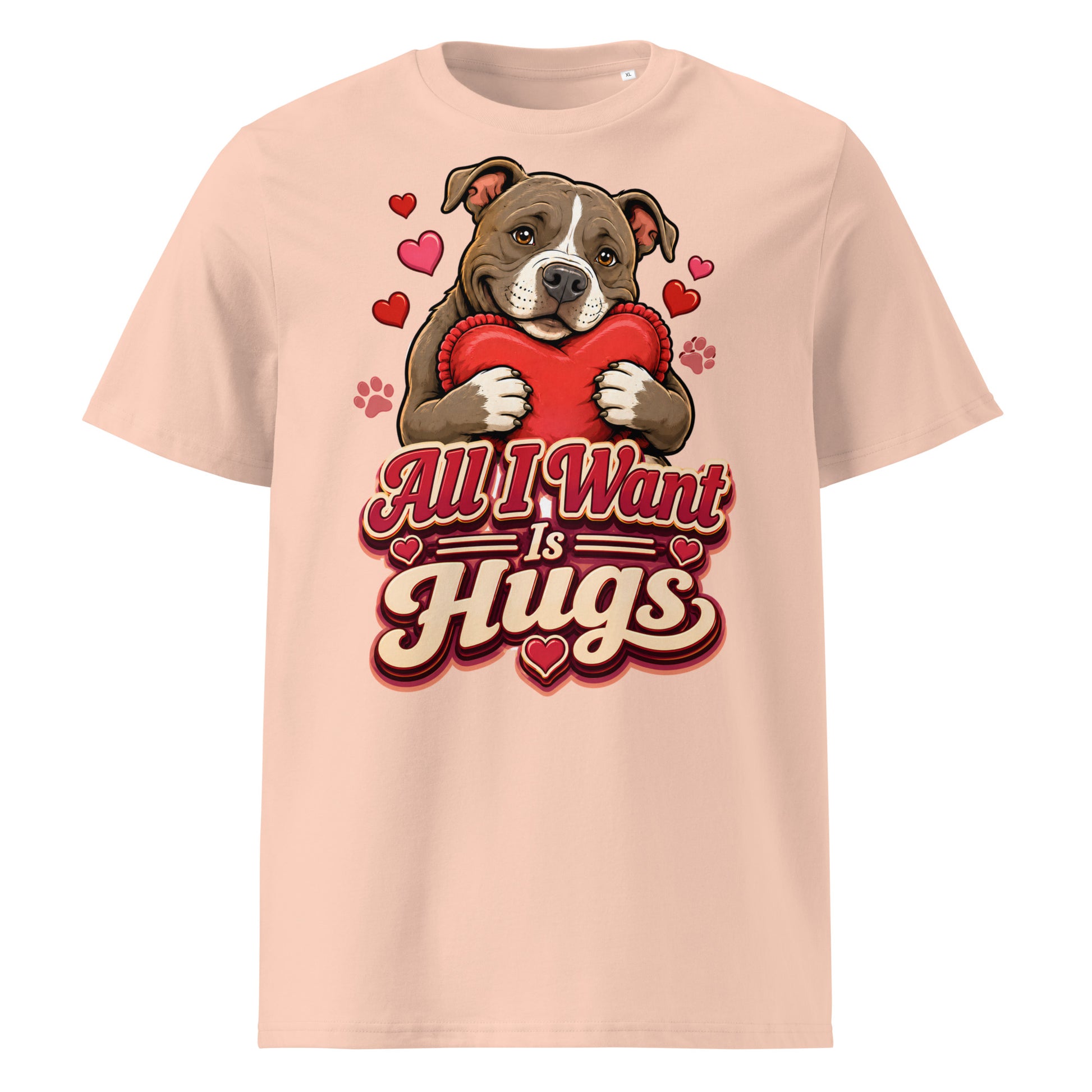 All I Want Is Hugs Pitbull Lovers Organic Tee by printfluence.net