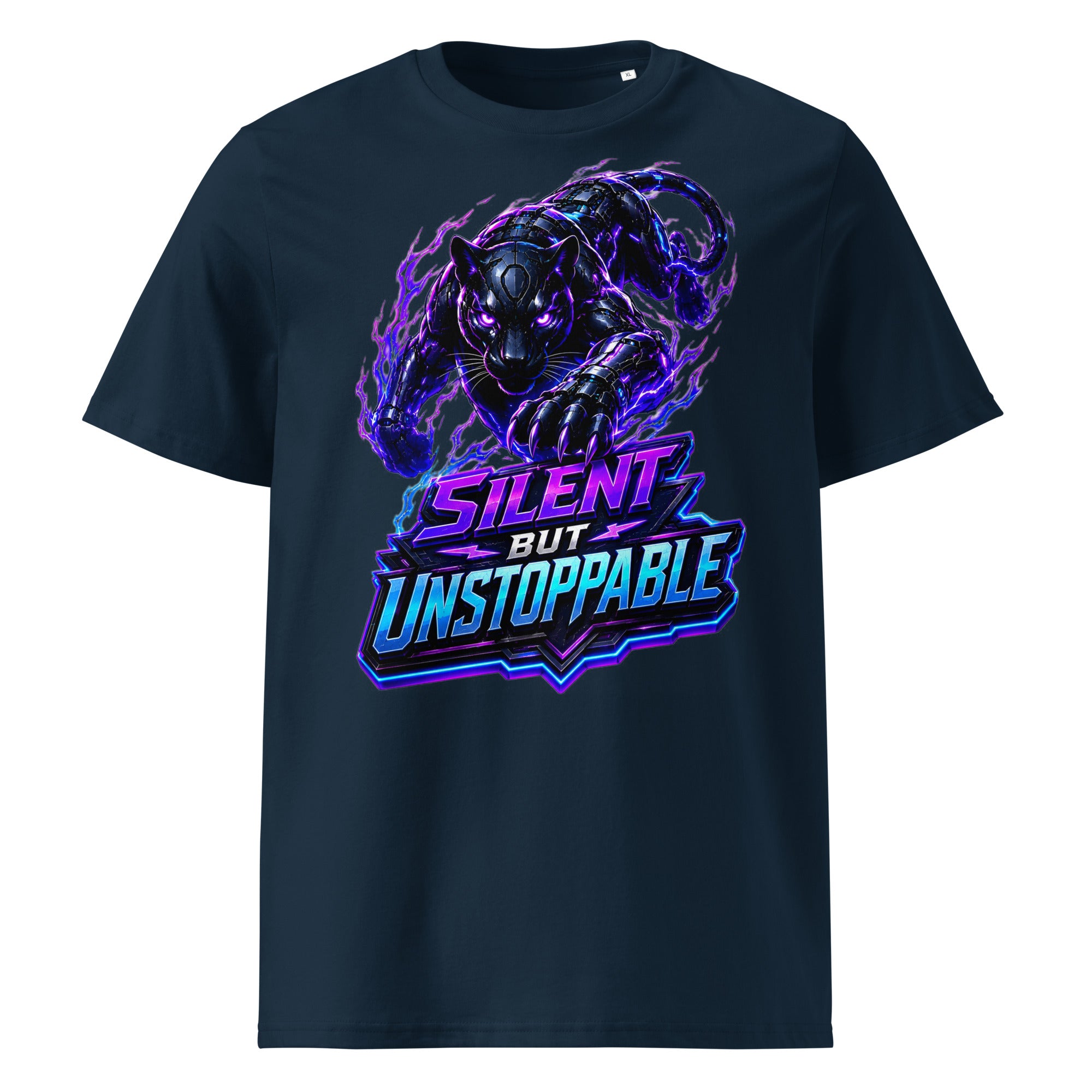 Unisex Organic Cotton Creator 2.0 T-Shirt - Elite Cyber Panther Silent But Unstoppable - Premium Techwear Futuristic Design by printfluence.net