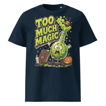 Too Much Magic Horror Mystery Unisex Organic Cotton Tee by printfluence.net