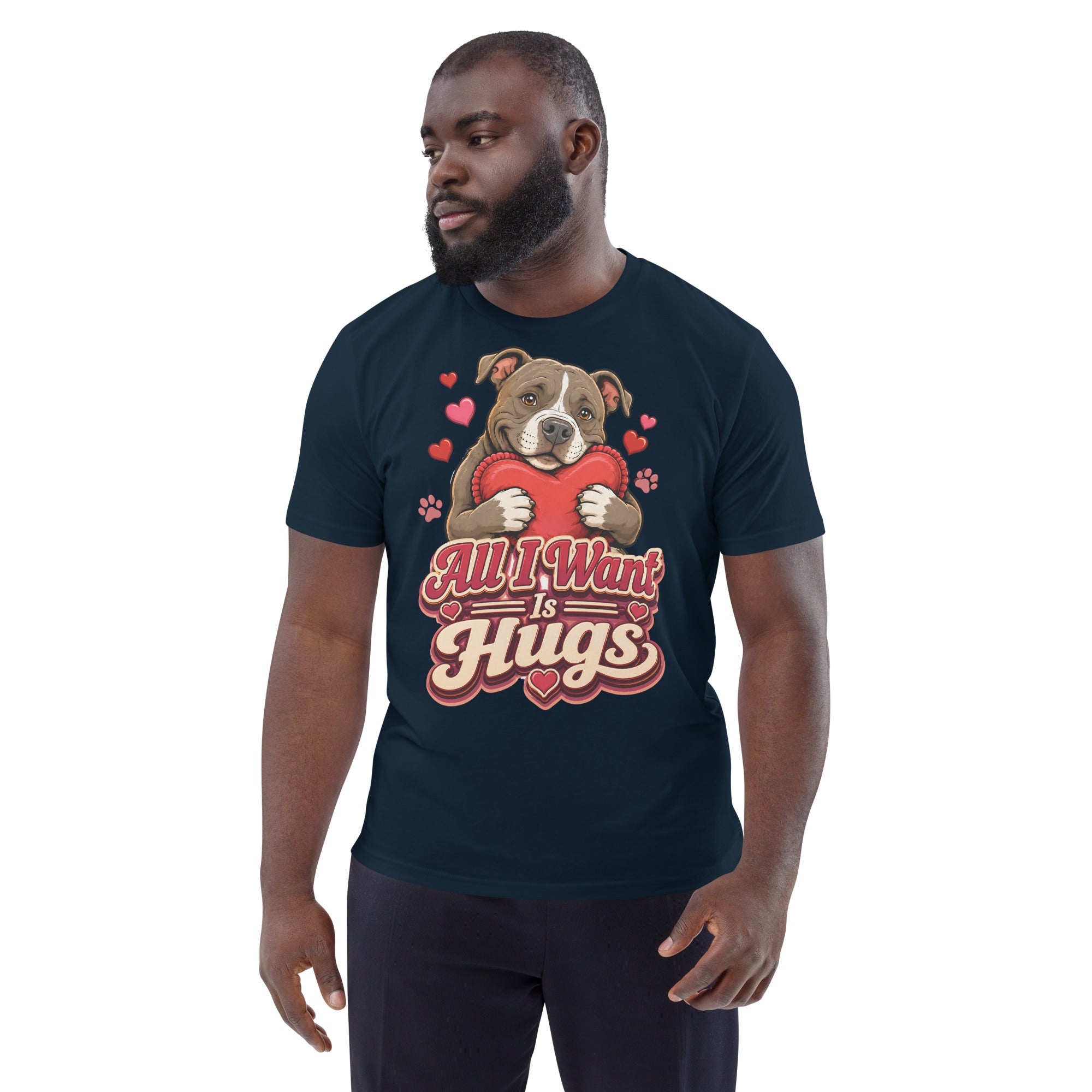 All I Want Is Hugs Pitbull Lovers Organic Tee by printfluence.net