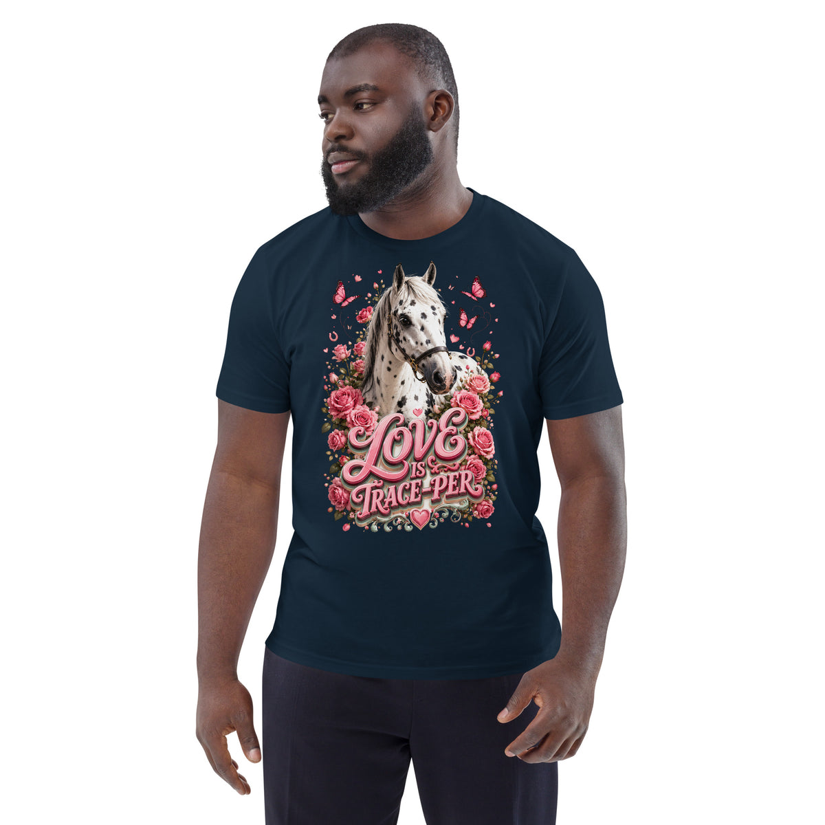 Horse Lovers: Appaloosa Floral Heart - Organic Cotton Tee by printfluence.net
