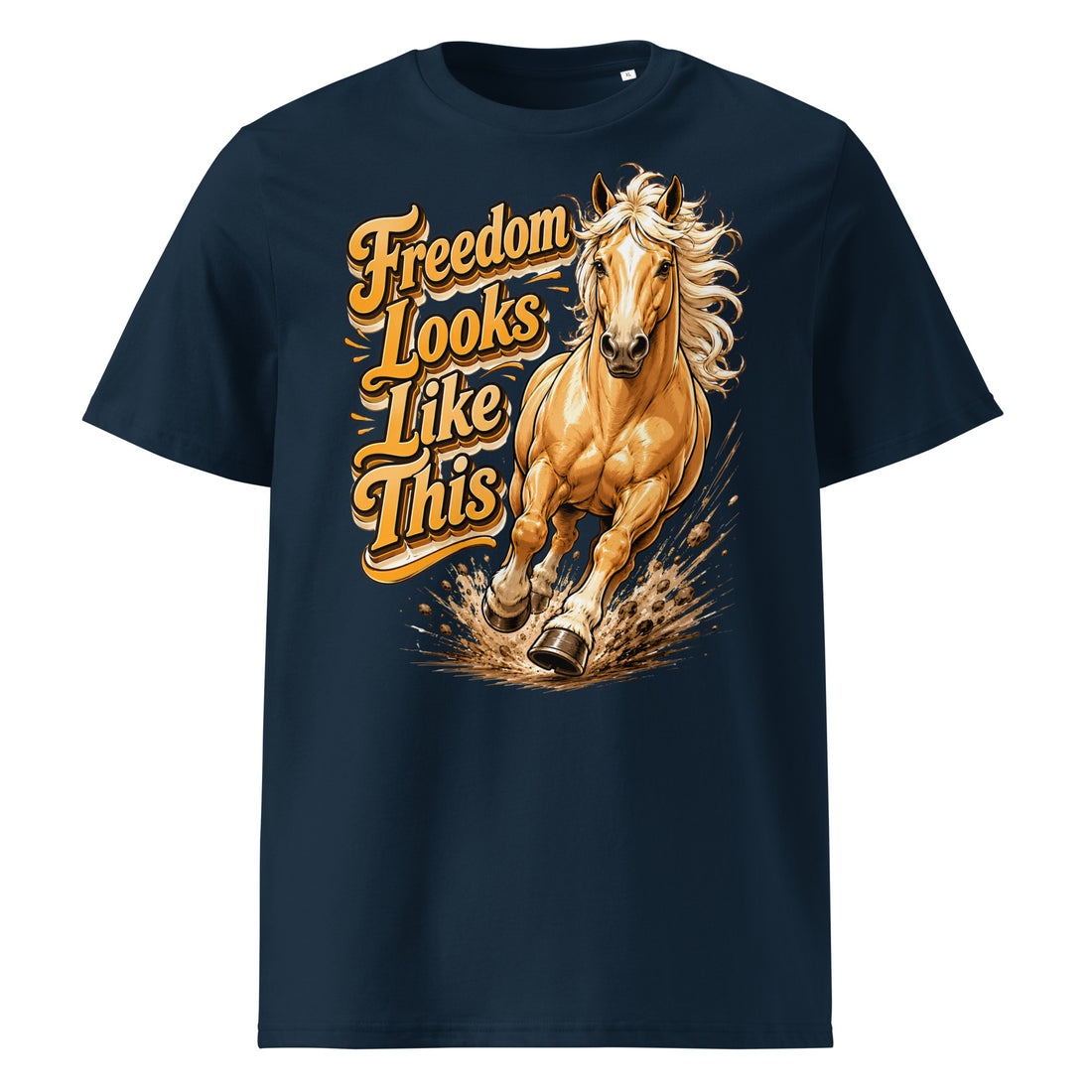 Horse Lovers: Freedom Palomino - Organic Cotton Tee by printfluence.net