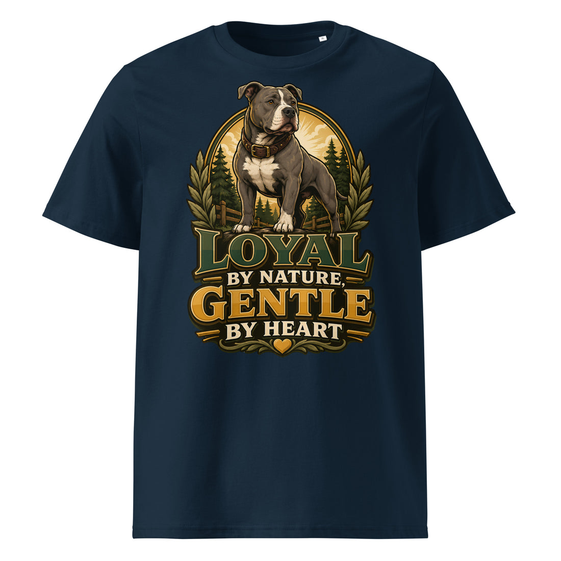 Pitbull Lovers Unisex Organic Tee - Loyal By Nature by printfluence.net