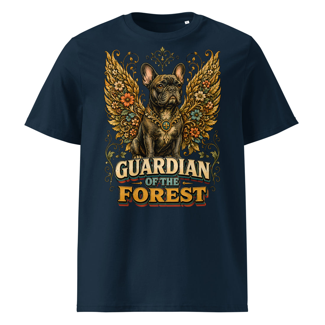 French Bulldog Guardian of the Forest T-Shirt – Premium Organic Cotton Tee for Frenchie Lovers T-15 by printfluence.net