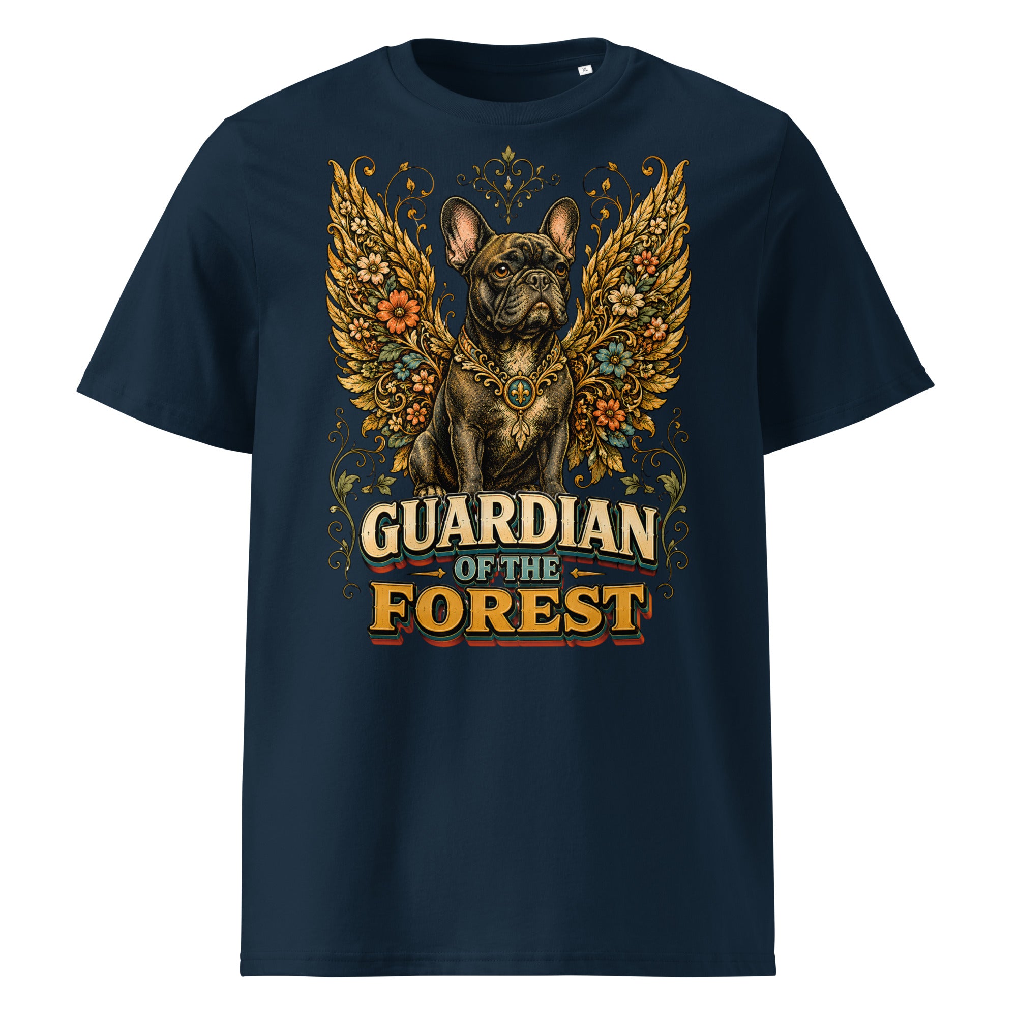 French Bulldog Guardian of the Forest T-Shirt – Premium Organic Cotton Tee for Frenchie Lovers T-15 by printfluence.net