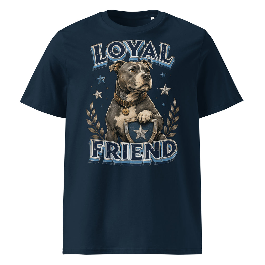 Pitbull Lovers | Unisex Organic Cotton T-Shirt - Loyal Friend by printfluence.net
